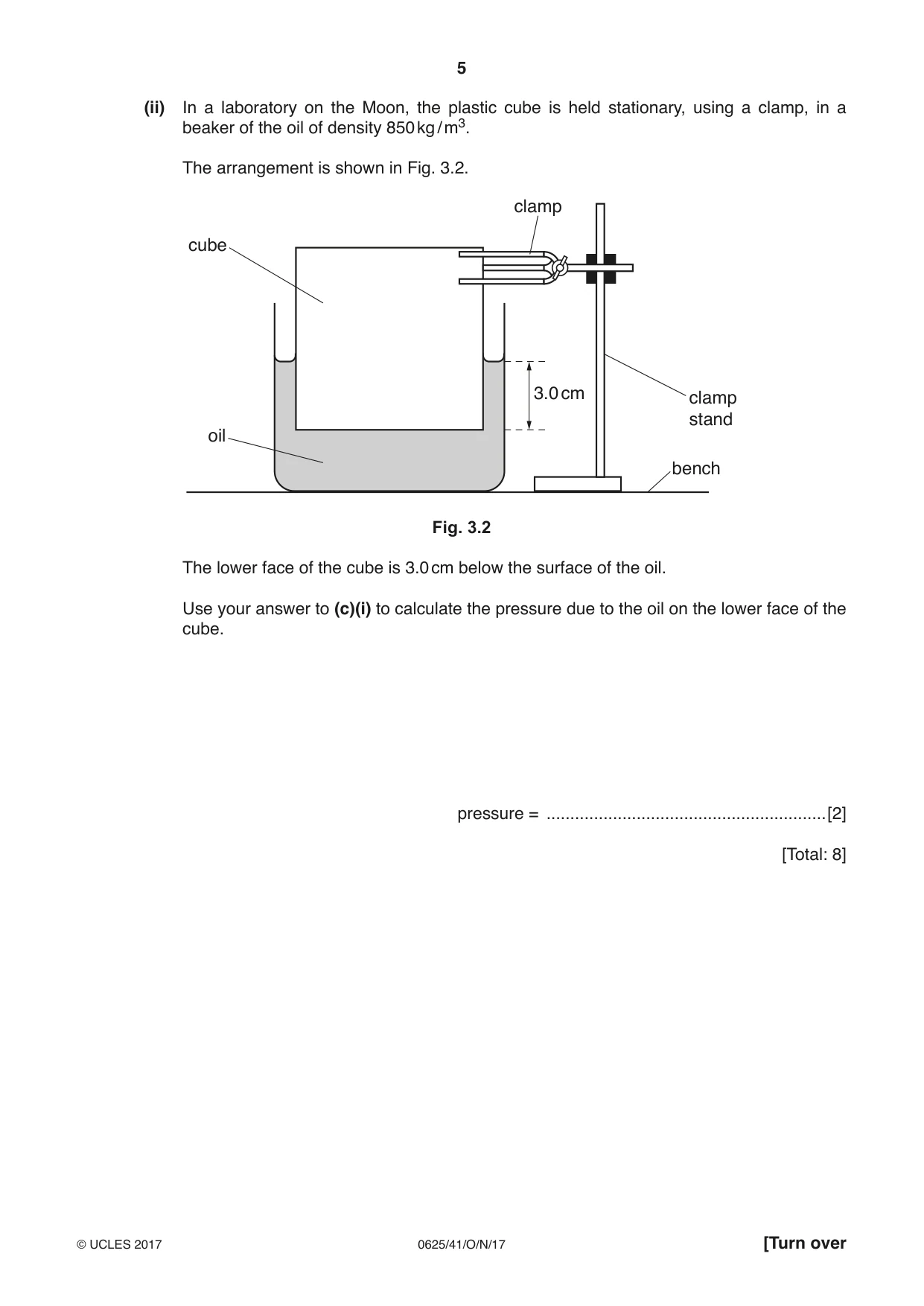 Cambridge IGCSE Physics 0625 2017 Oct/Nov Paper 4 · Variant 1 question paper, page 5 of 16