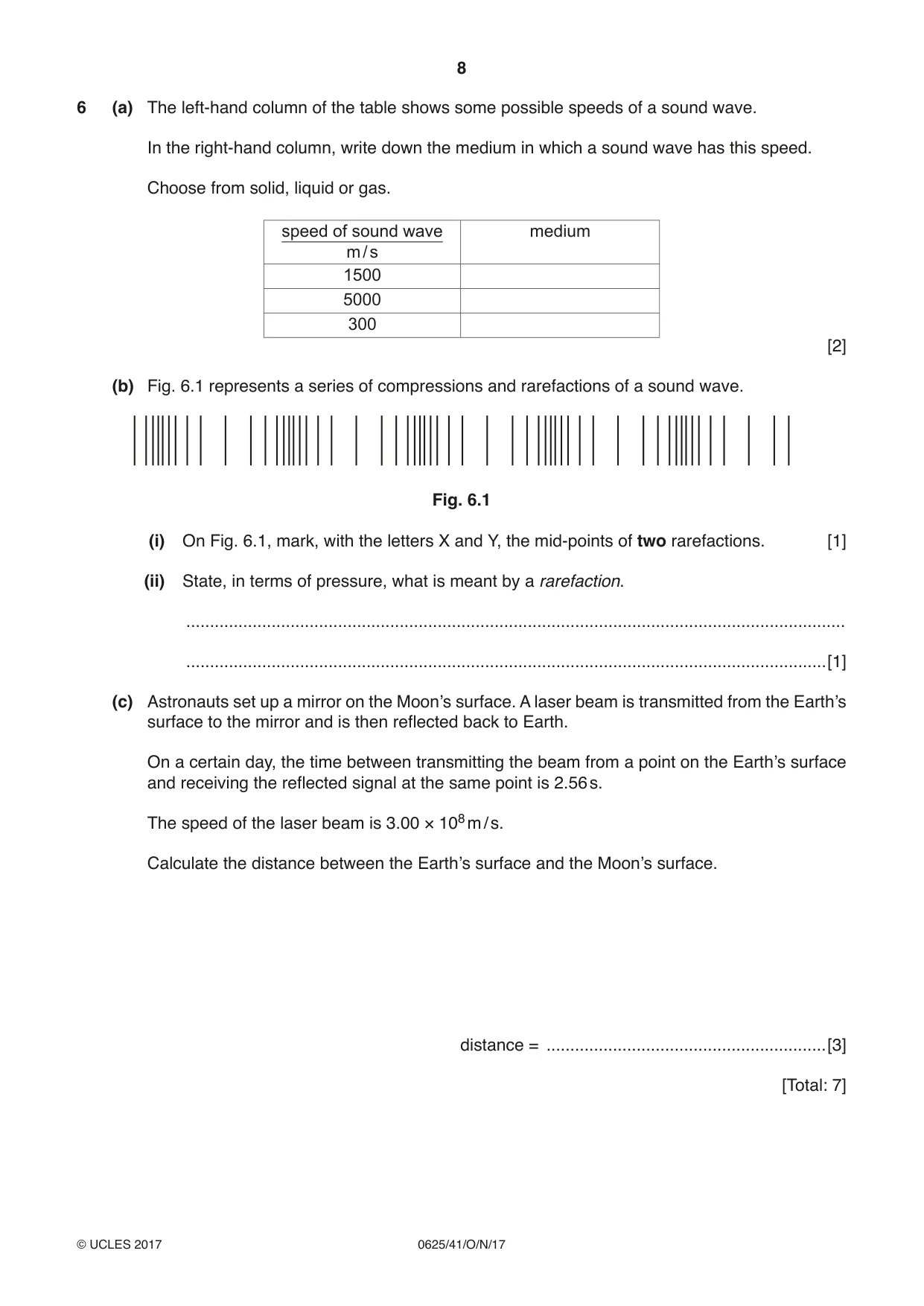 Cambridge IGCSE Physics 0625 2017 Oct/Nov Paper 4 · Variant 1 question paper, page 8 of 16