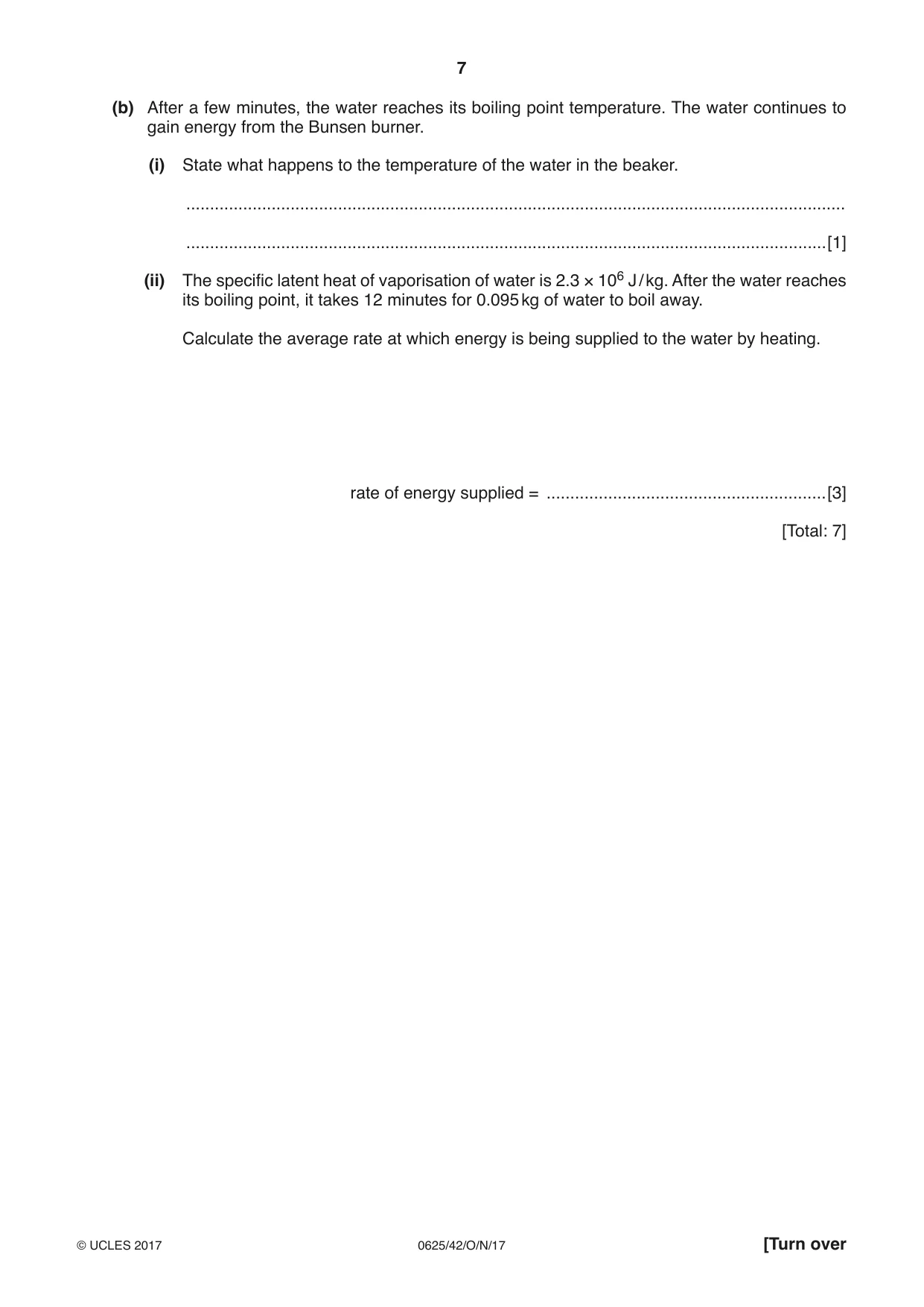Cambridge IGCSE Physics 0625 2017 Oct/Nov Paper 4 · Variant 2 question paper, page 7 of 16