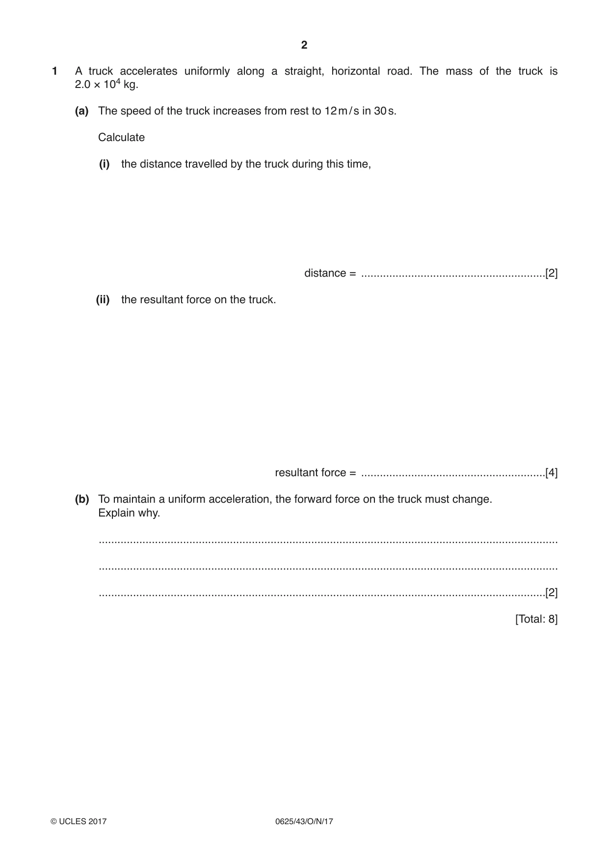 Cambridge IGCSE Physics 0625 2017 Oct/Nov Paper 4 · Variant 3 question paper, page 2 of 16