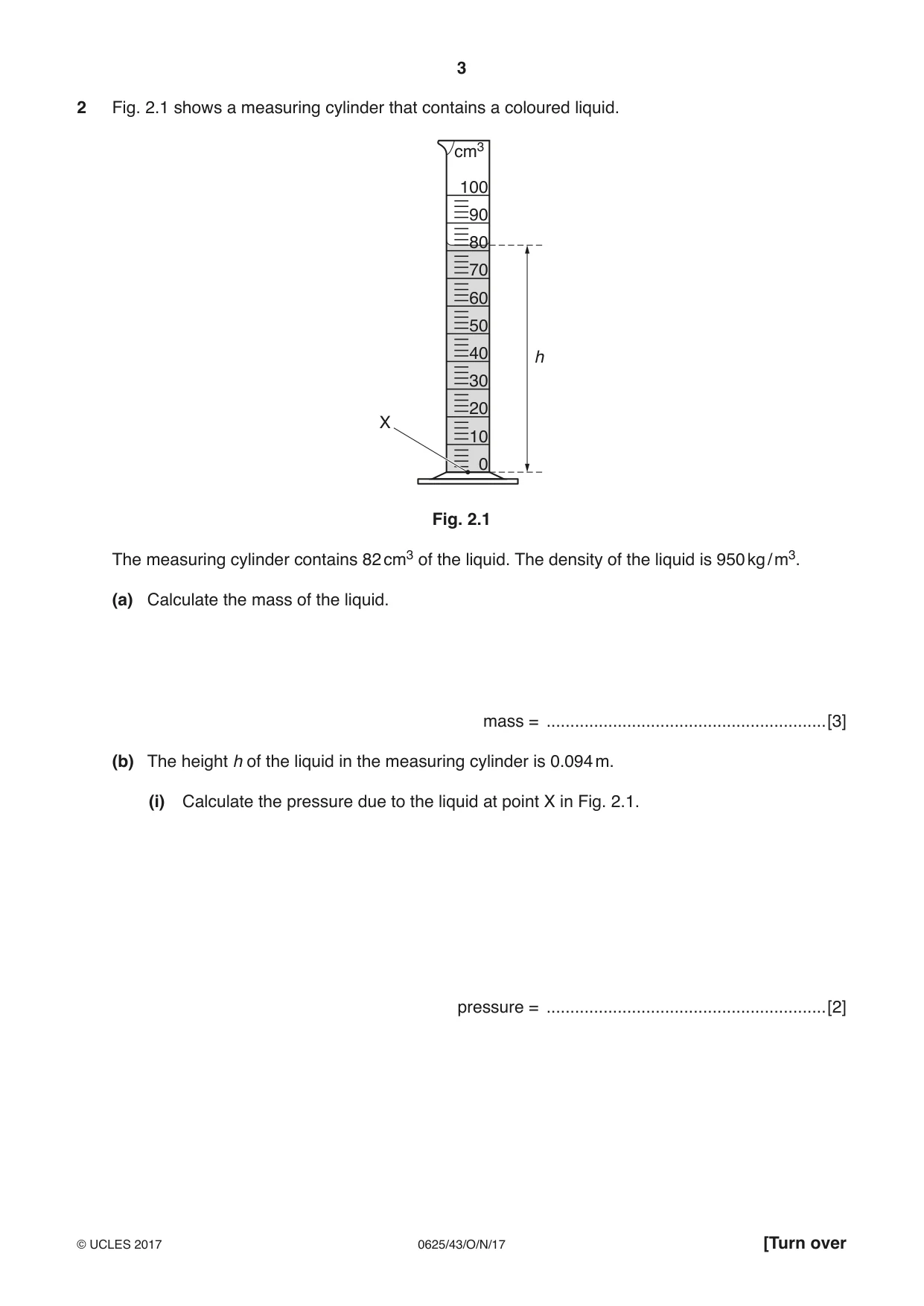 Cambridge IGCSE Physics 0625 2017 Oct/Nov Paper 4 · Variant 3 question paper, page 3 of 16