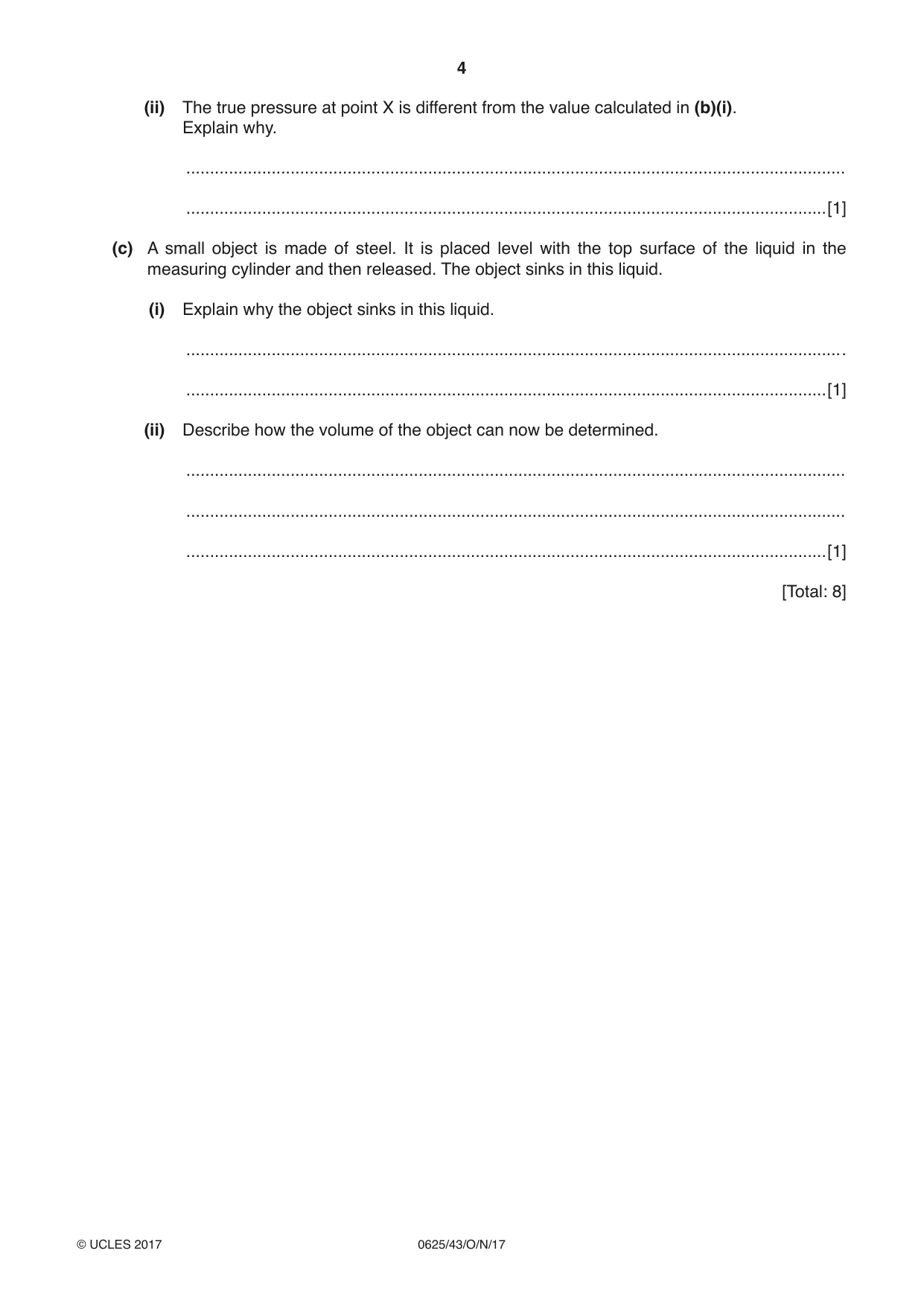 Cambridge IGCSE Physics 0625 2017 Oct/Nov Paper 4 · Variant 3 question paper, page 4 of 16