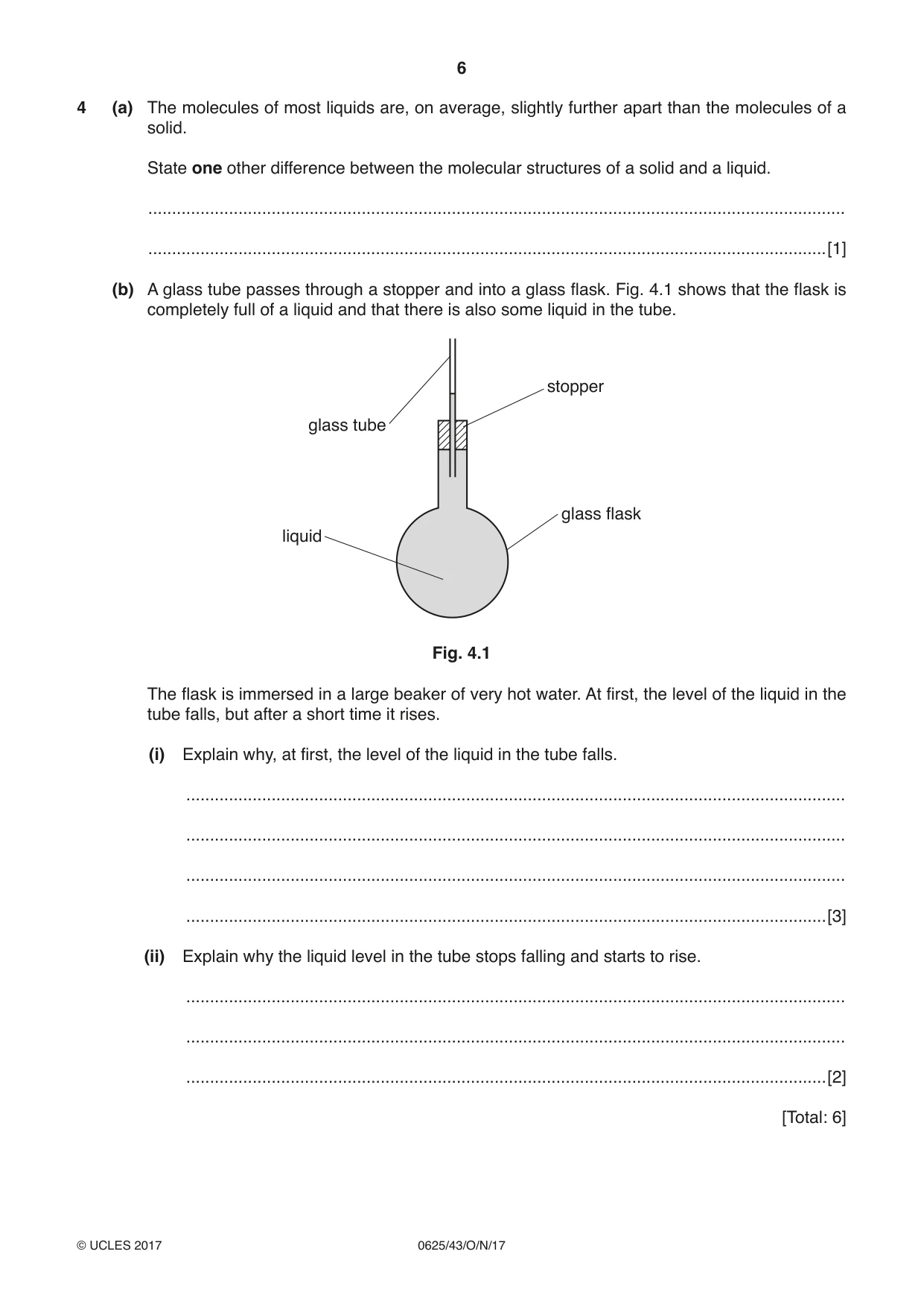 Cambridge IGCSE Physics 0625 2017 Oct/Nov Paper 4 · Variant 3 question paper, page 6 of 16