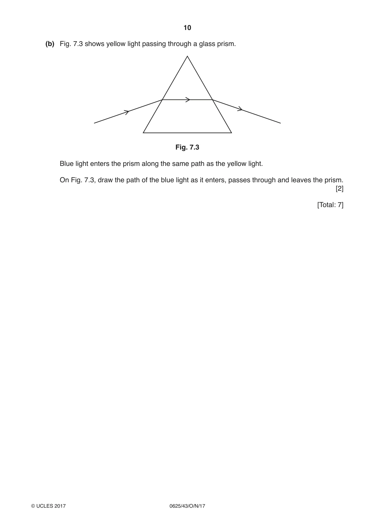 Cambridge IGCSE Physics 0625 2017 Oct/Nov Paper 4 · Variant 3 question paper, page 10 of 16
