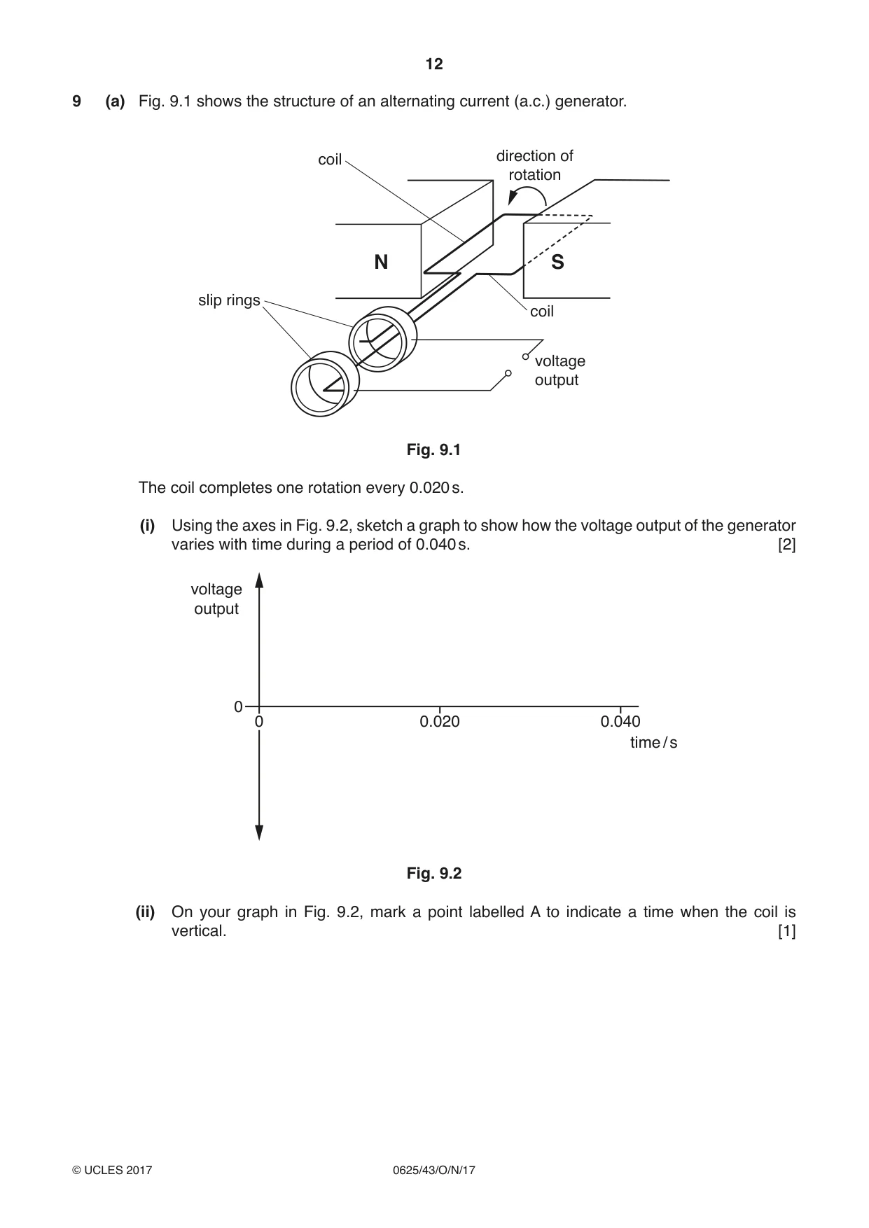 Cambridge IGCSE Physics 0625 2017 Oct/Nov Paper 4 · Variant 3 question paper, page 12 of 16