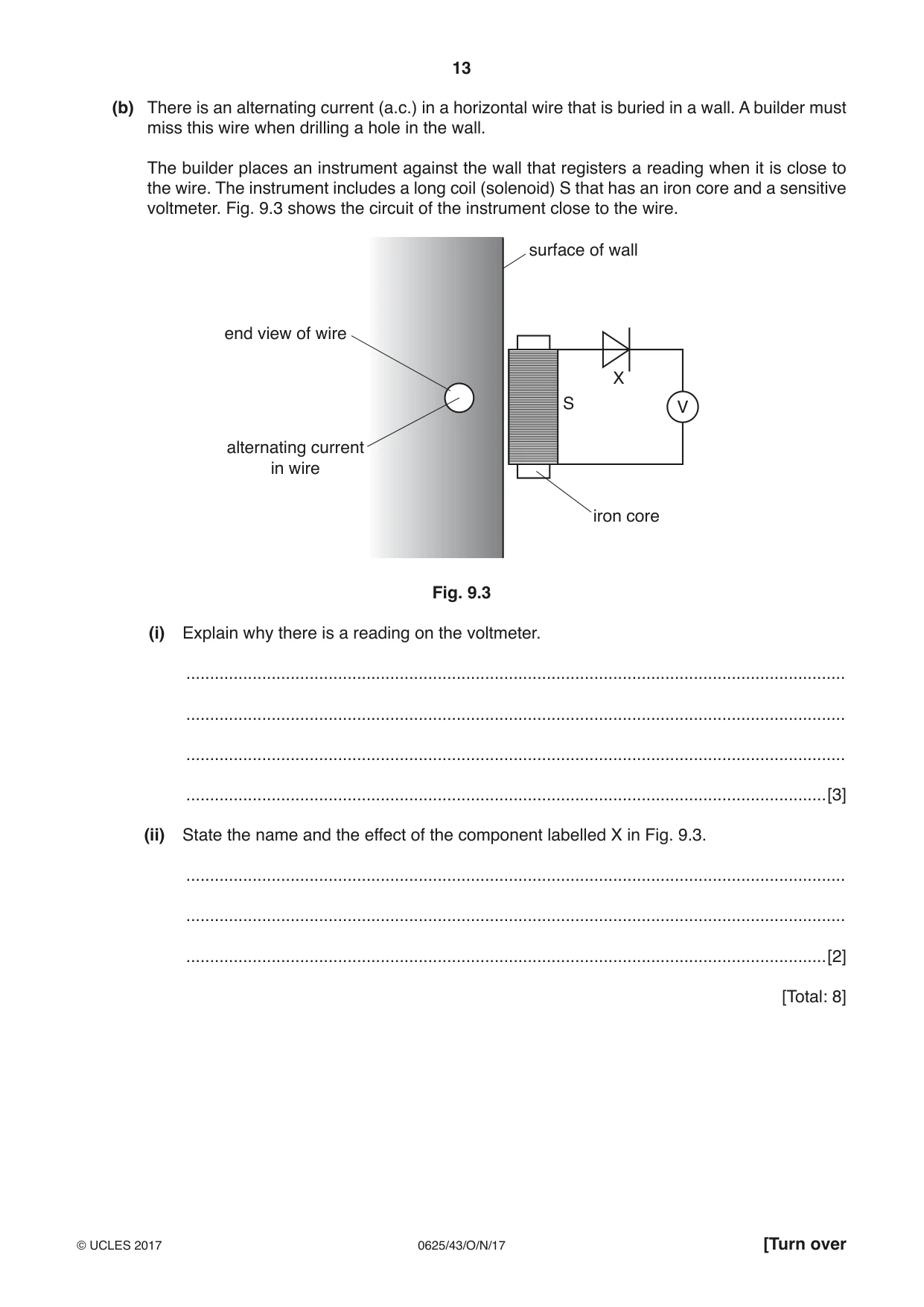 Cambridge IGCSE Physics 0625 2017 Oct/Nov Paper 4 · Variant 3 question paper, page 13 of 16
