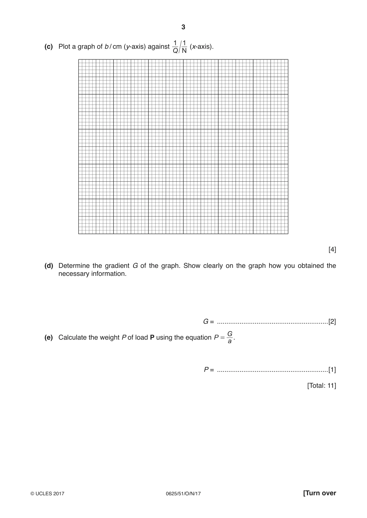 Cambridge IGCSE Physics 0625 2017 Oct/Nov Paper 5 · Variant 1 question paper, page 3 of 12