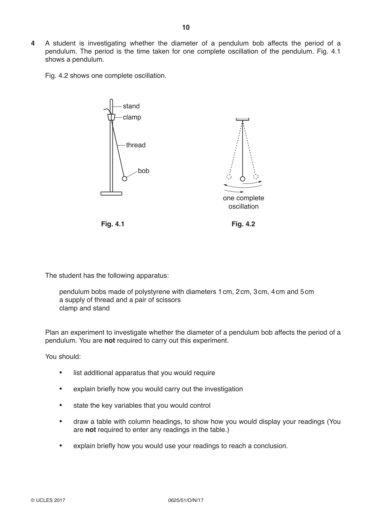 Cambridge IGCSE Physics 0625 2017 Oct/Nov Paper 5 · Variant 1 question paper, page 10 of 12
