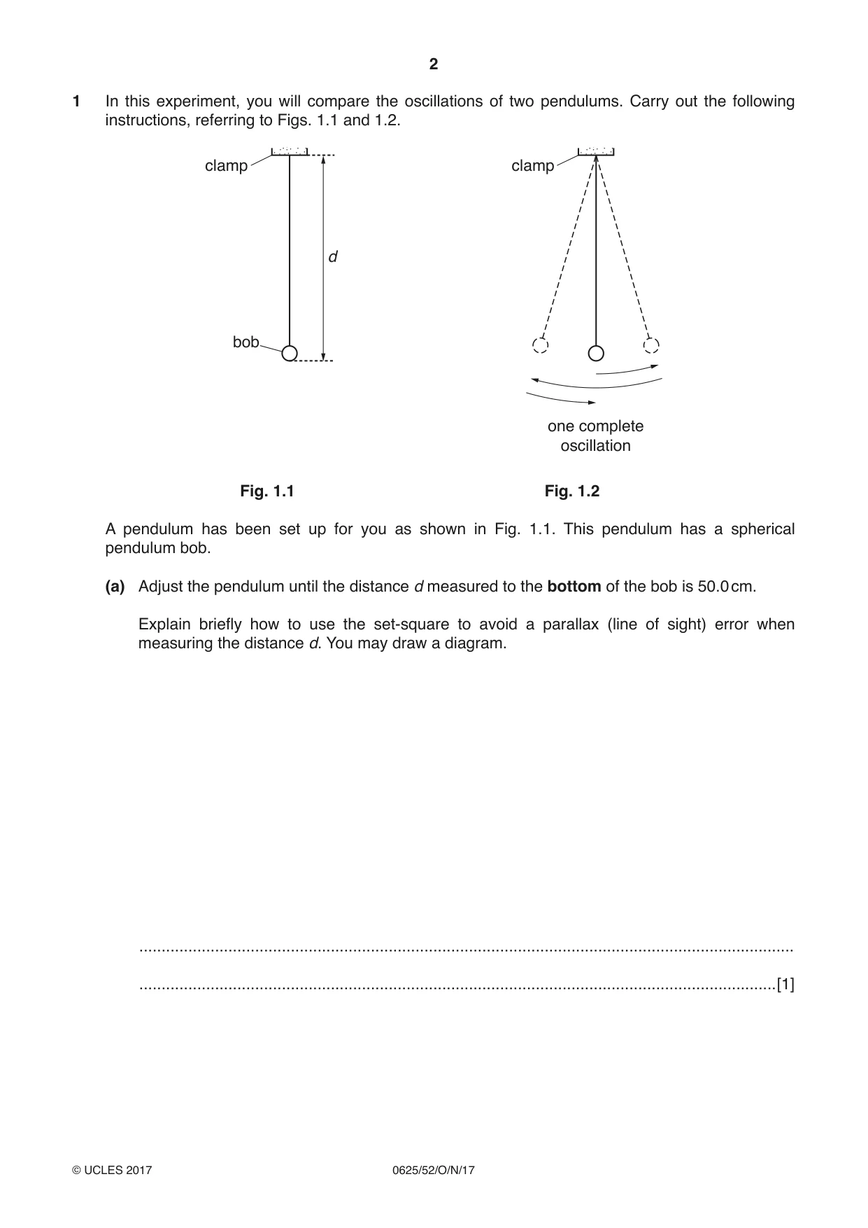 Cambridge IGCSE Physics 0625 2017 Oct/Nov Paper 5 · Variant 2 question paper, page 2 of 12