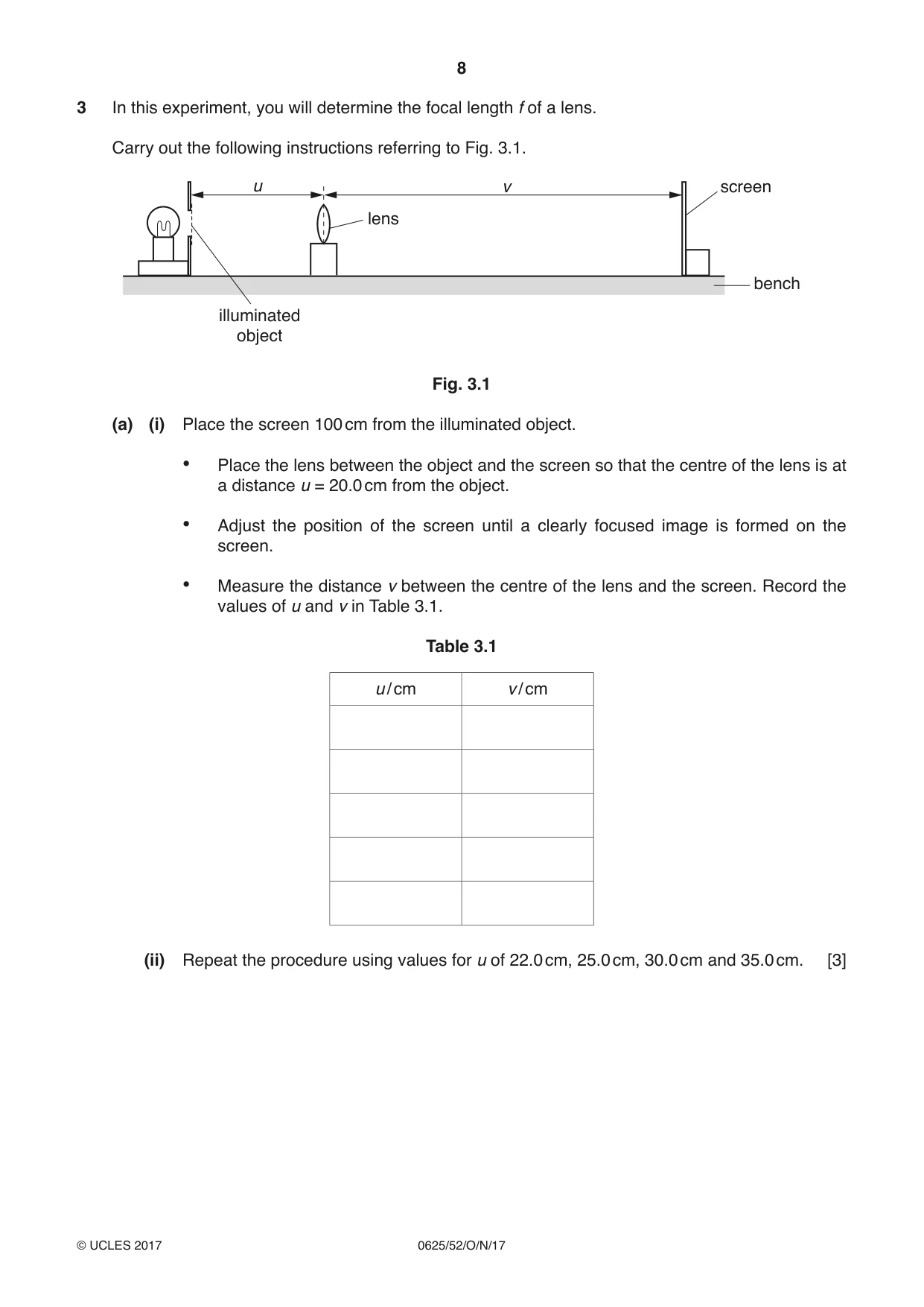 Cambridge IGCSE Physics 0625 2017 Oct/Nov Paper 5 · Variant 2 question paper, page 8 of 12