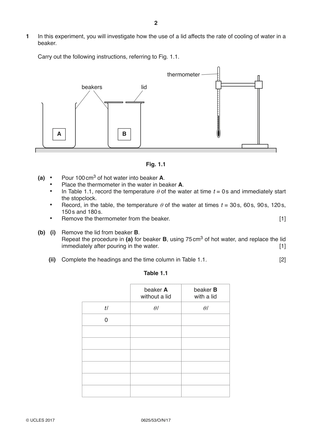 Cambridge IGCSE Physics 0625 2017 Oct/Nov Paper 5 · Variant 3 question paper, page 2 of 12