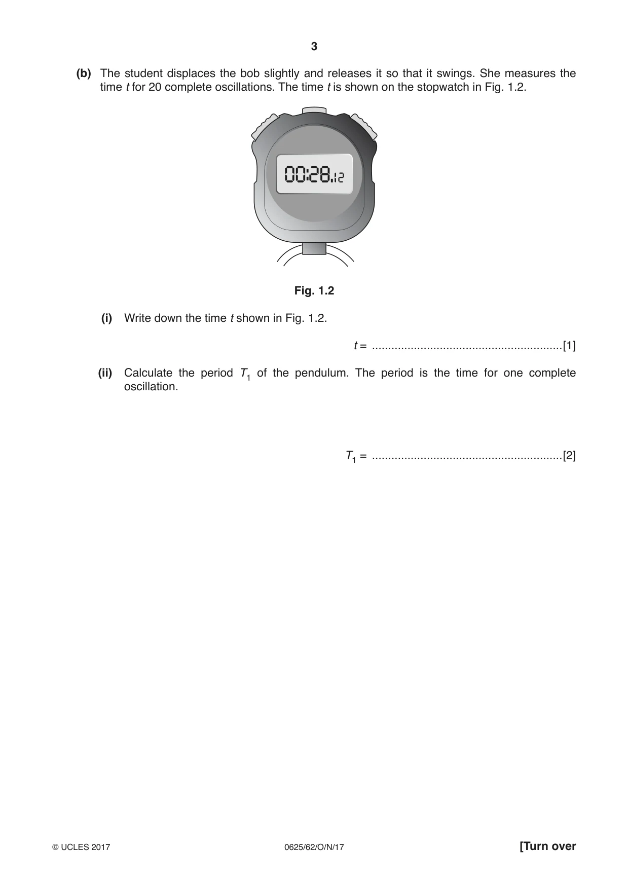 Cambridge IGCSE Physics 0625 2017 Oct/Nov Paper 6 · Variant 2 question paper, page 3 of 12