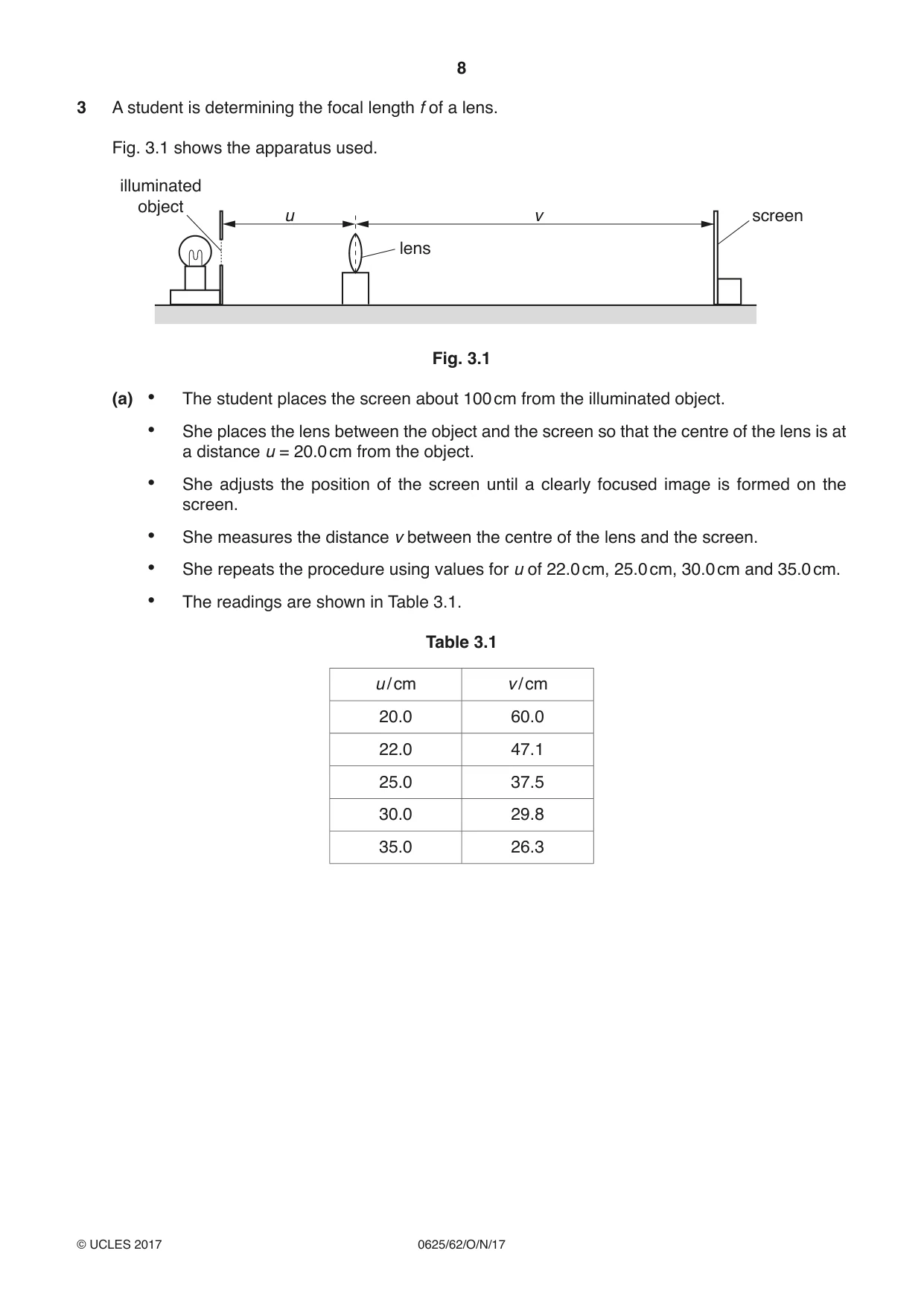 Cambridge IGCSE Physics 0625 2017 Oct/Nov Paper 6 · Variant 2 question paper, page 8 of 12
