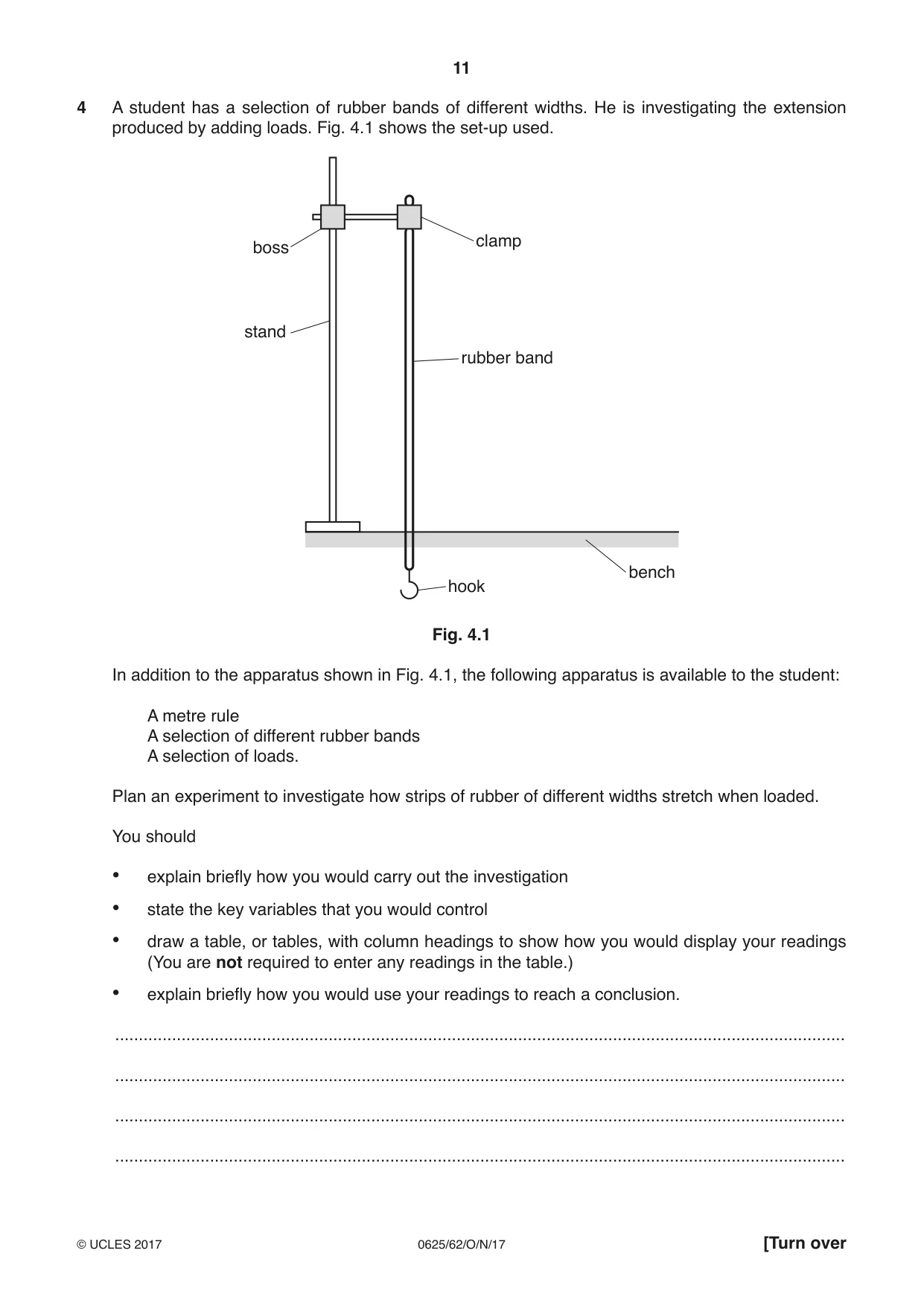 Cambridge IGCSE Physics 0625 2017 Oct/Nov Paper 6 · Variant 2 question paper, page 11 of 12