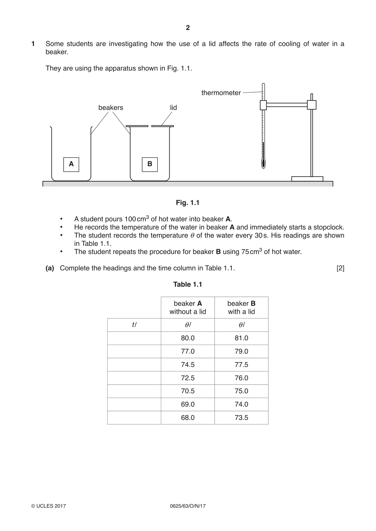 Cambridge IGCSE Physics 0625 2017 Oct/Nov Paper 6 · Variant 3 question paper, page 2 of 16