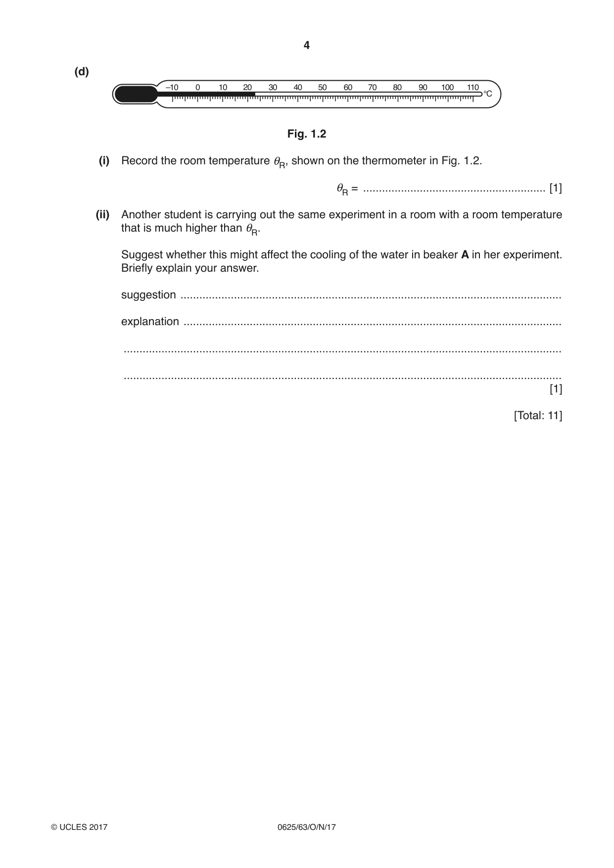 Cambridge IGCSE Physics 0625 2017 Oct/Nov Paper 6 · Variant 3 question paper, page 4 of 16