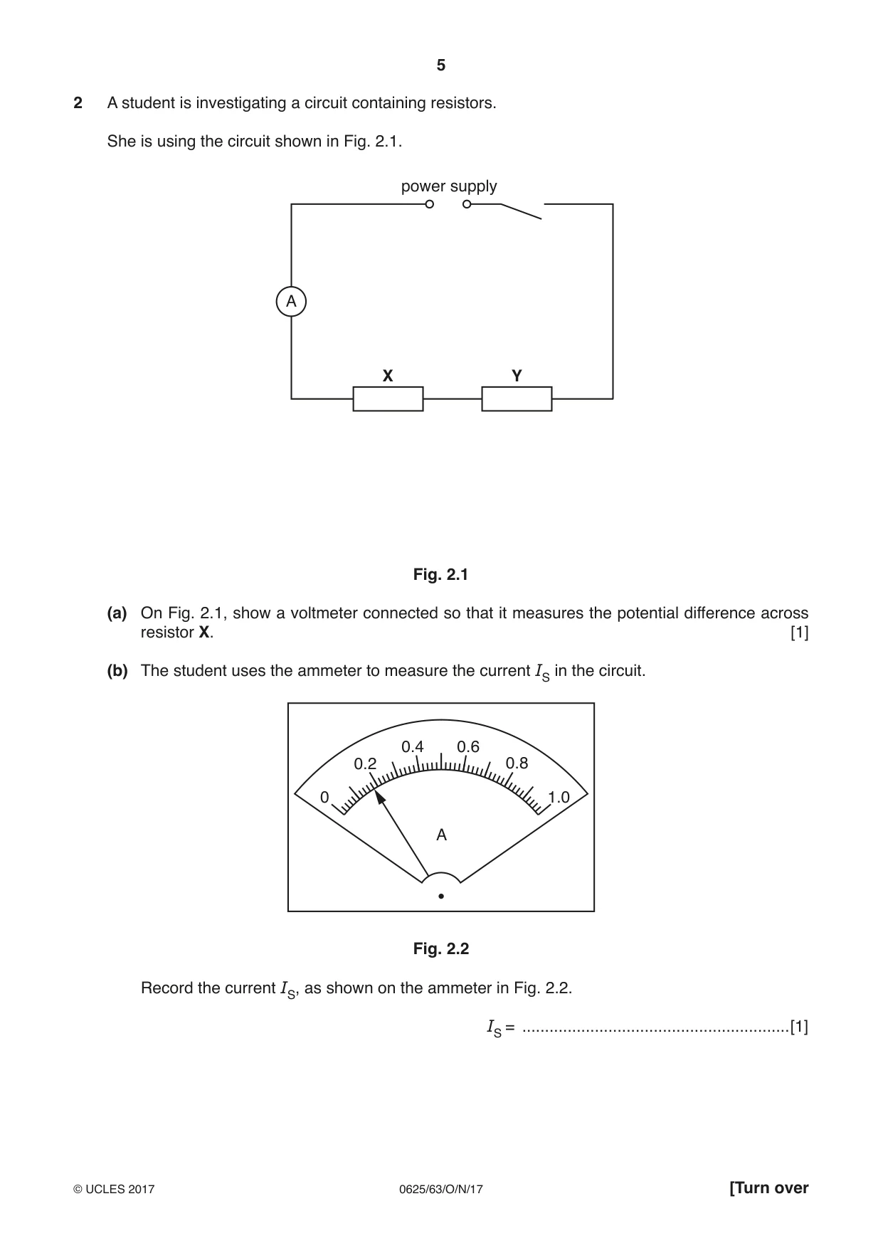 Cambridge IGCSE Physics 0625 2017 Oct/Nov Paper 6 · Variant 3 question paper, page 5 of 16