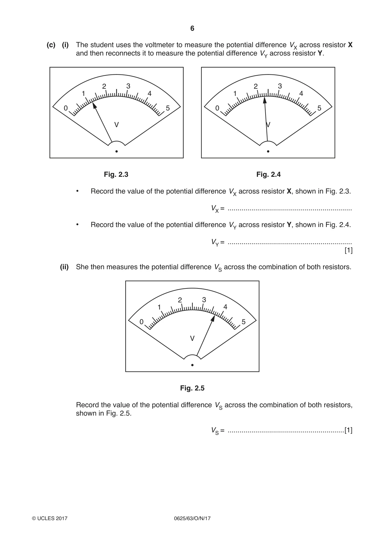 Cambridge IGCSE Physics 0625 2017 Oct/Nov Paper 6 · Variant 3 question paper, page 6 of 16
