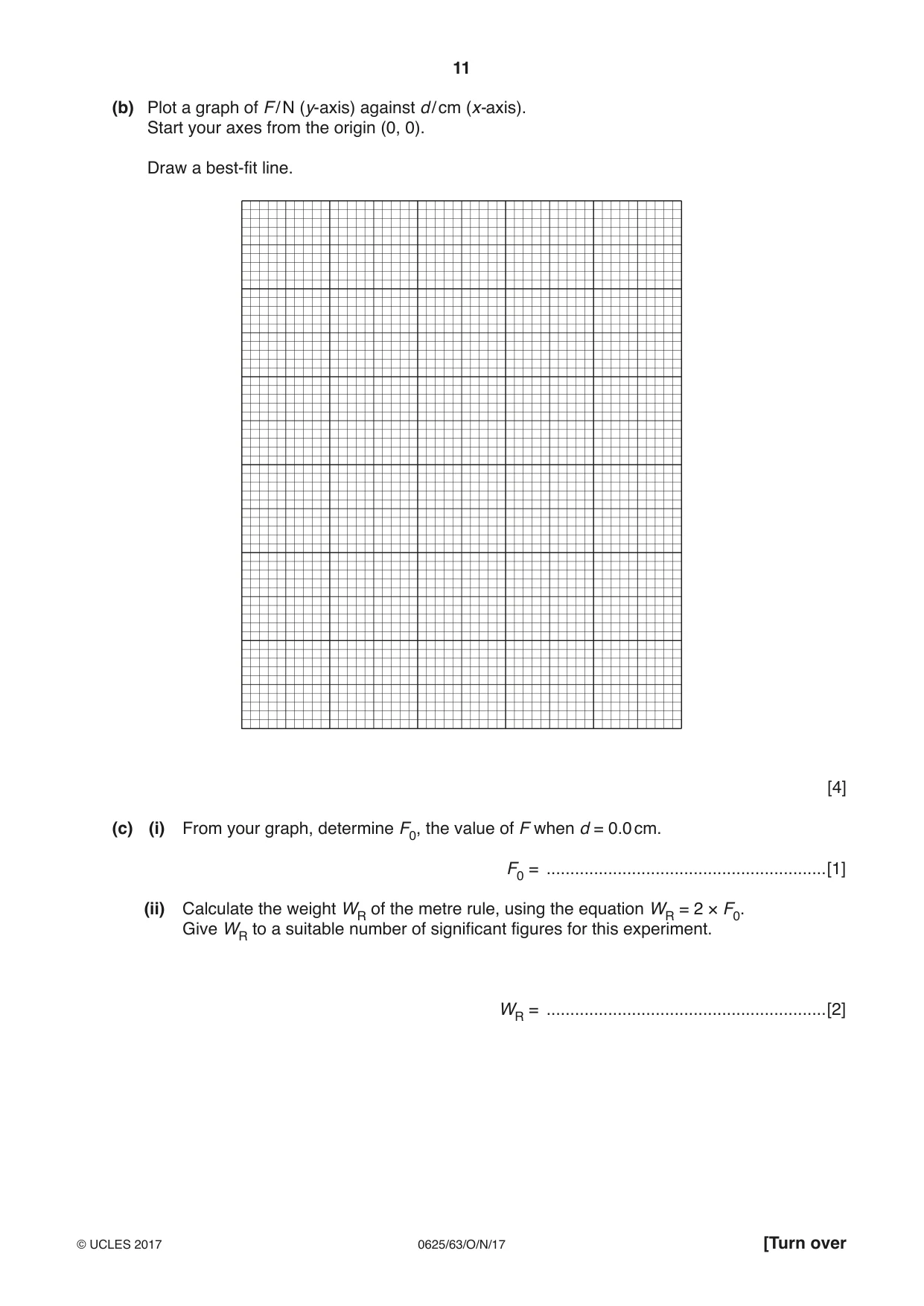 Cambridge IGCSE Physics 0625 2017 Oct/Nov Paper 6 · Variant 3 question paper, page 11 of 16