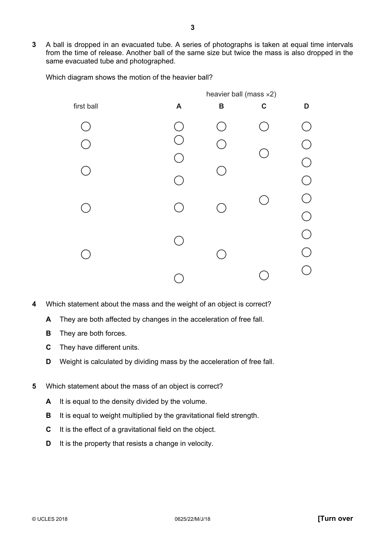 Cambridge IGCSE Physics 0625 2018 May/June Paper 2 · Variant 2 question paper, page 3 of 16
