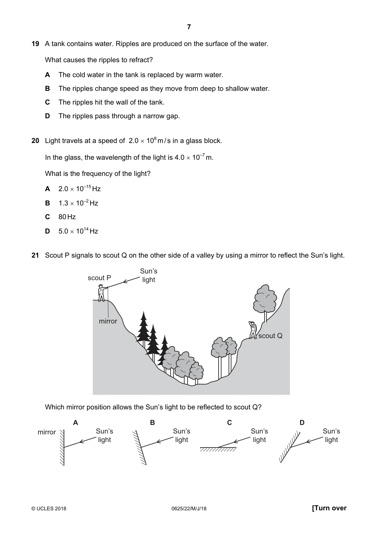 Cambridge IGCSE Physics 0625 2018 May/June Paper 2 · Variant 2 question paper, page 7 of 16