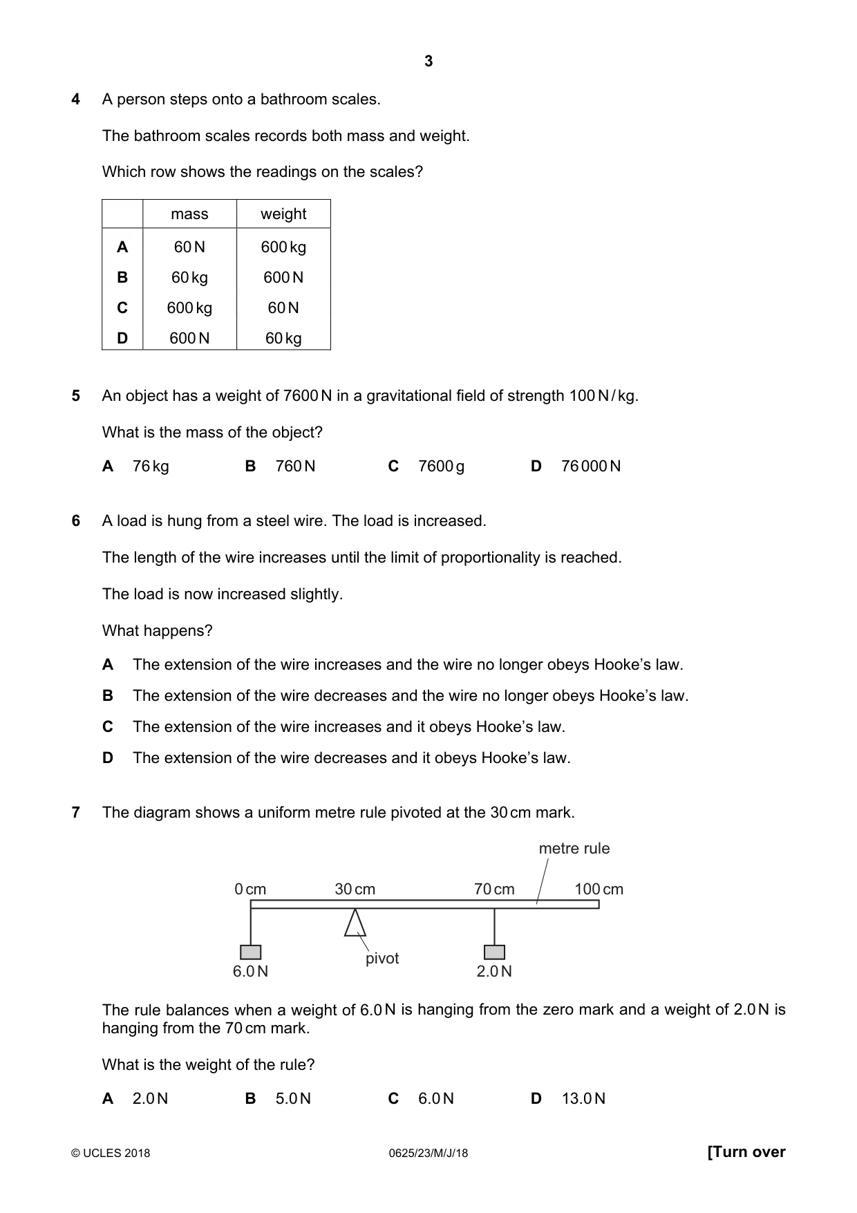 Cambridge IGCSE Physics 0625 2018 May/June Paper 2 · Variant 3 question paper, page 3 of 16