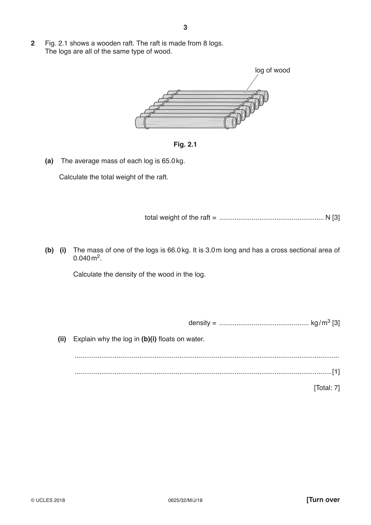 Cambridge IGCSE Physics 0625 2018 May/June Paper 3 · Variant 2 question paper, page 3 of 16