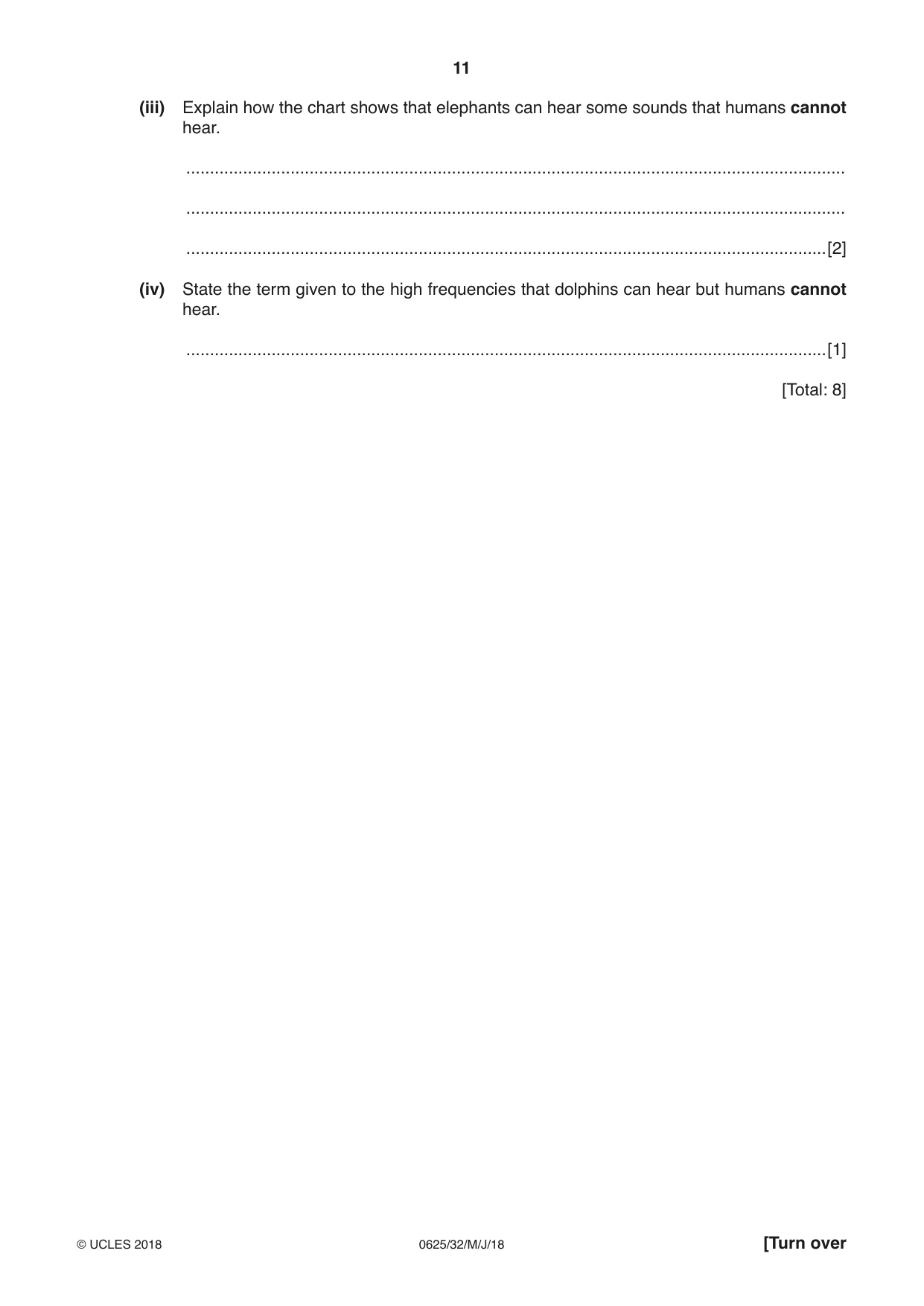 Cambridge IGCSE Physics 0625 2018 May/June Paper 3 · Variant 2 question paper, page 11 of 16