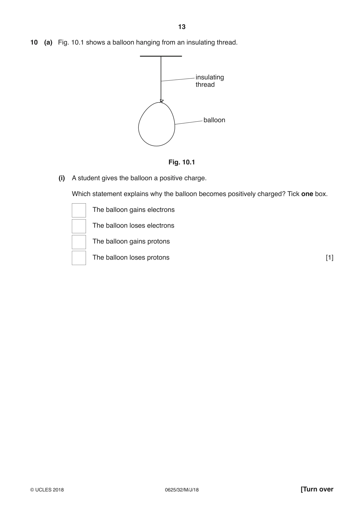 Cambridge IGCSE Physics 0625 2018 May/June Paper 3 · Variant 2 question paper, page 13 of 16