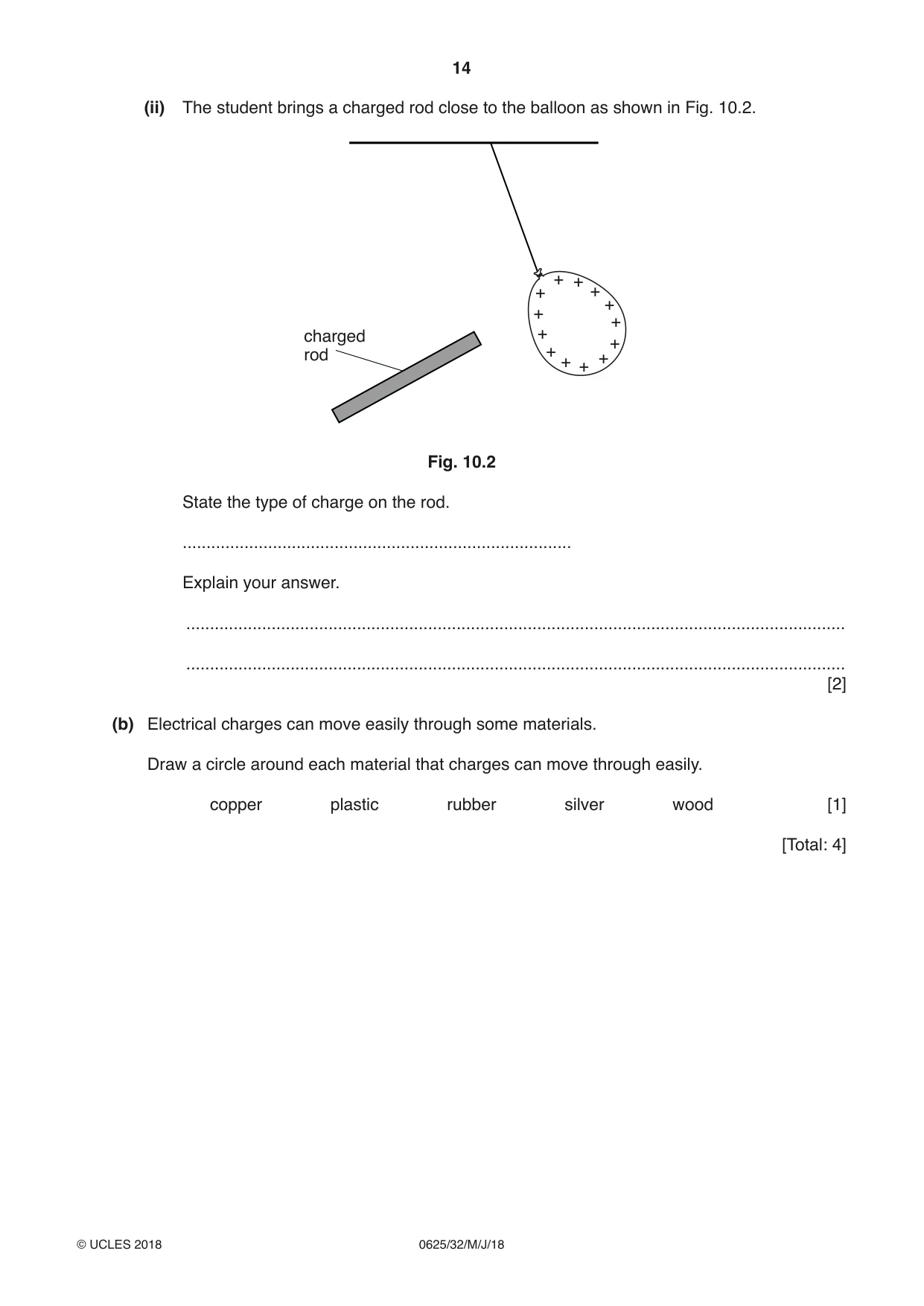 Cambridge IGCSE Physics 0625 2018 May/June Paper 3 · Variant 2 question paper, page 14 of 16