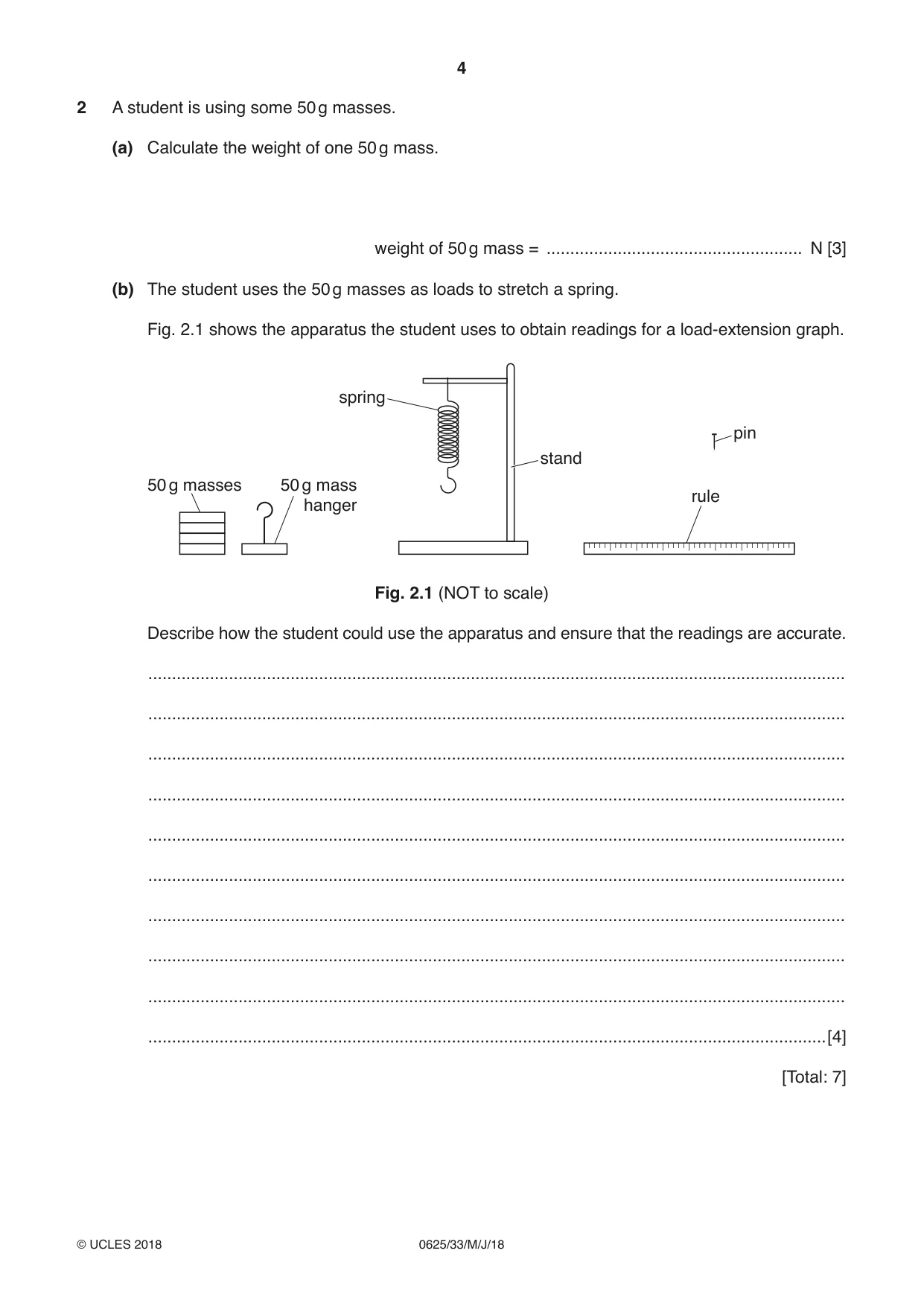 Cambridge IGCSE Physics 0625 2018 May/June Paper 3 · Variant 3 question paper, page 4 of 16