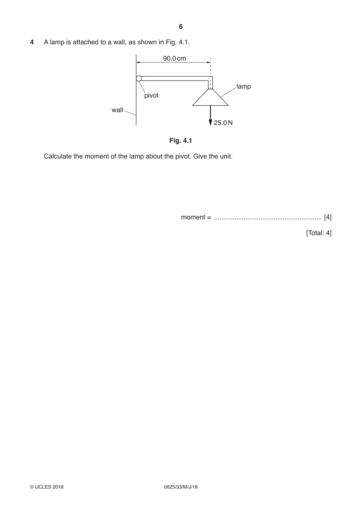 Cambridge IGCSE Physics 0625 2018 May/June Paper 3 · Variant 3 question paper, page 6 of 16