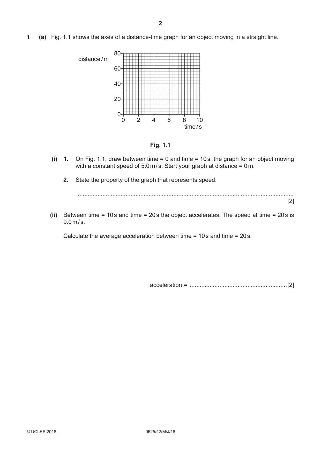 Cambridge IGCSE Physics 0625 2018 May/June Paper 4 · Variant 2 question paper, page 2 of 20