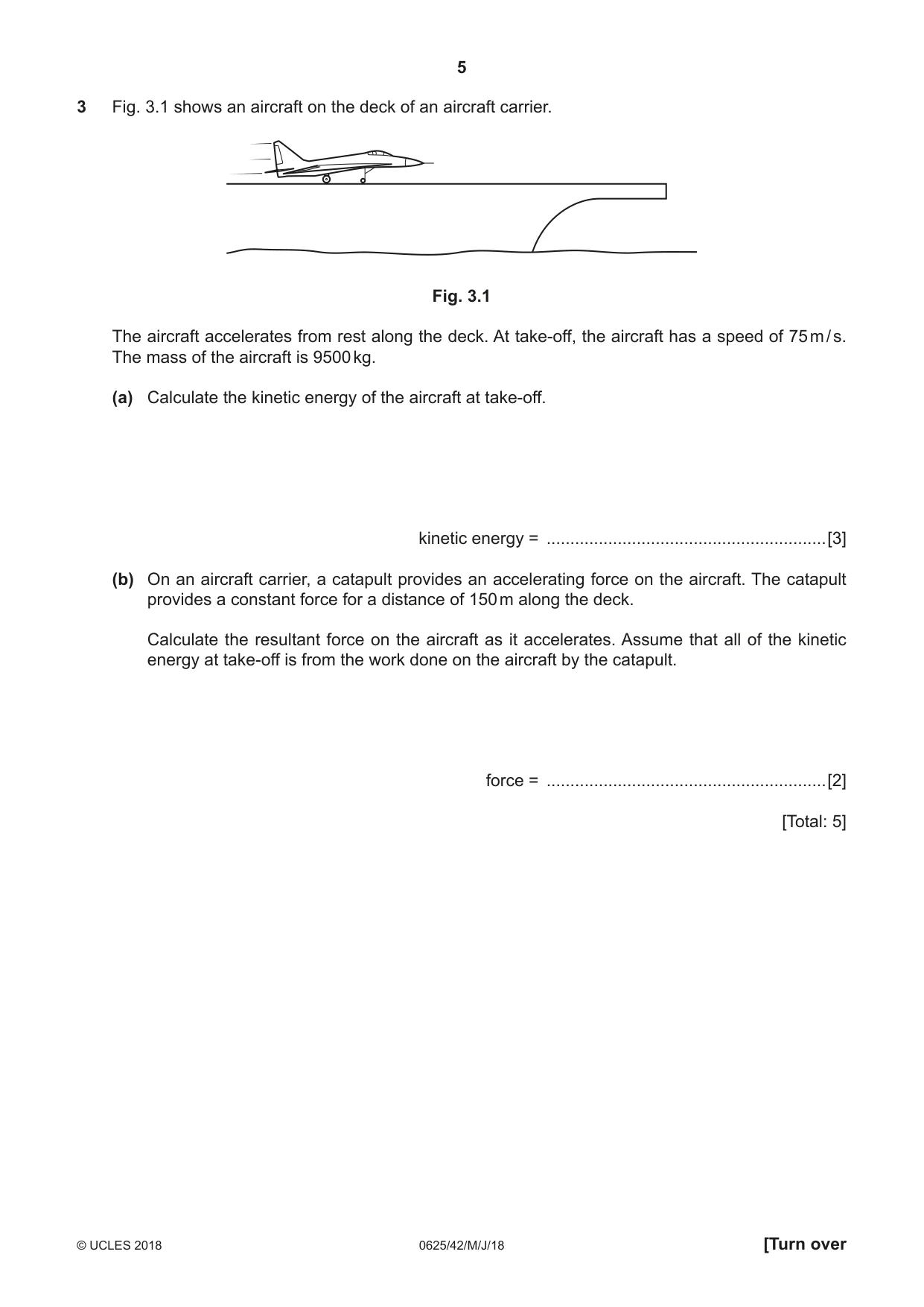 Cambridge IGCSE Physics 0625 2018 May/June Paper 4 · Variant 2 question paper, page 5 of 20