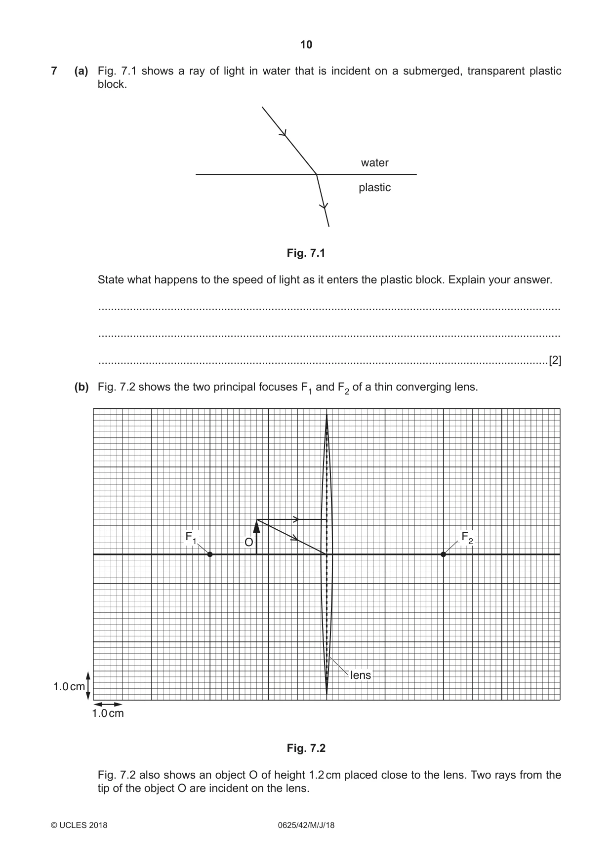 Cambridge IGCSE Physics 0625 2018 May/June Paper 4 · Variant 2 question paper, page 10 of 20