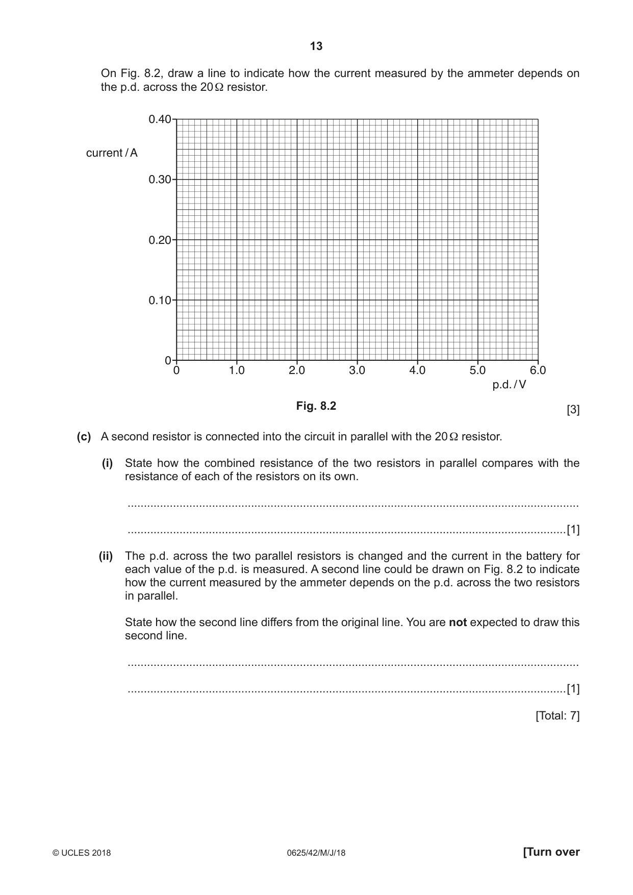 Cambridge IGCSE Physics 0625 2018 May/June Paper 4 · Variant 2 question paper, page 13 of 20