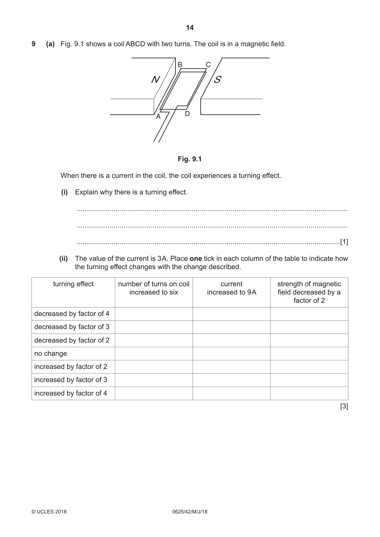 Cambridge IGCSE Physics 0625 2018 May/June Paper 4 · Variant 2 question paper, page 14 of 20