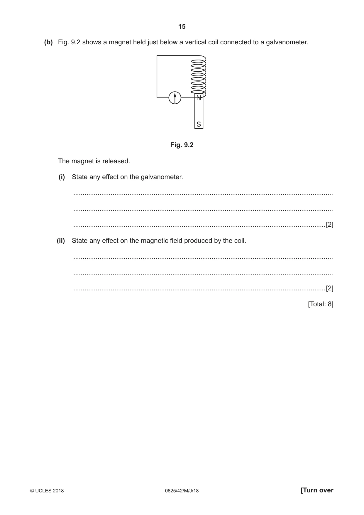 Cambridge IGCSE Physics 0625 2018 May/June Paper 4 · Variant 2 question paper, page 15 of 20