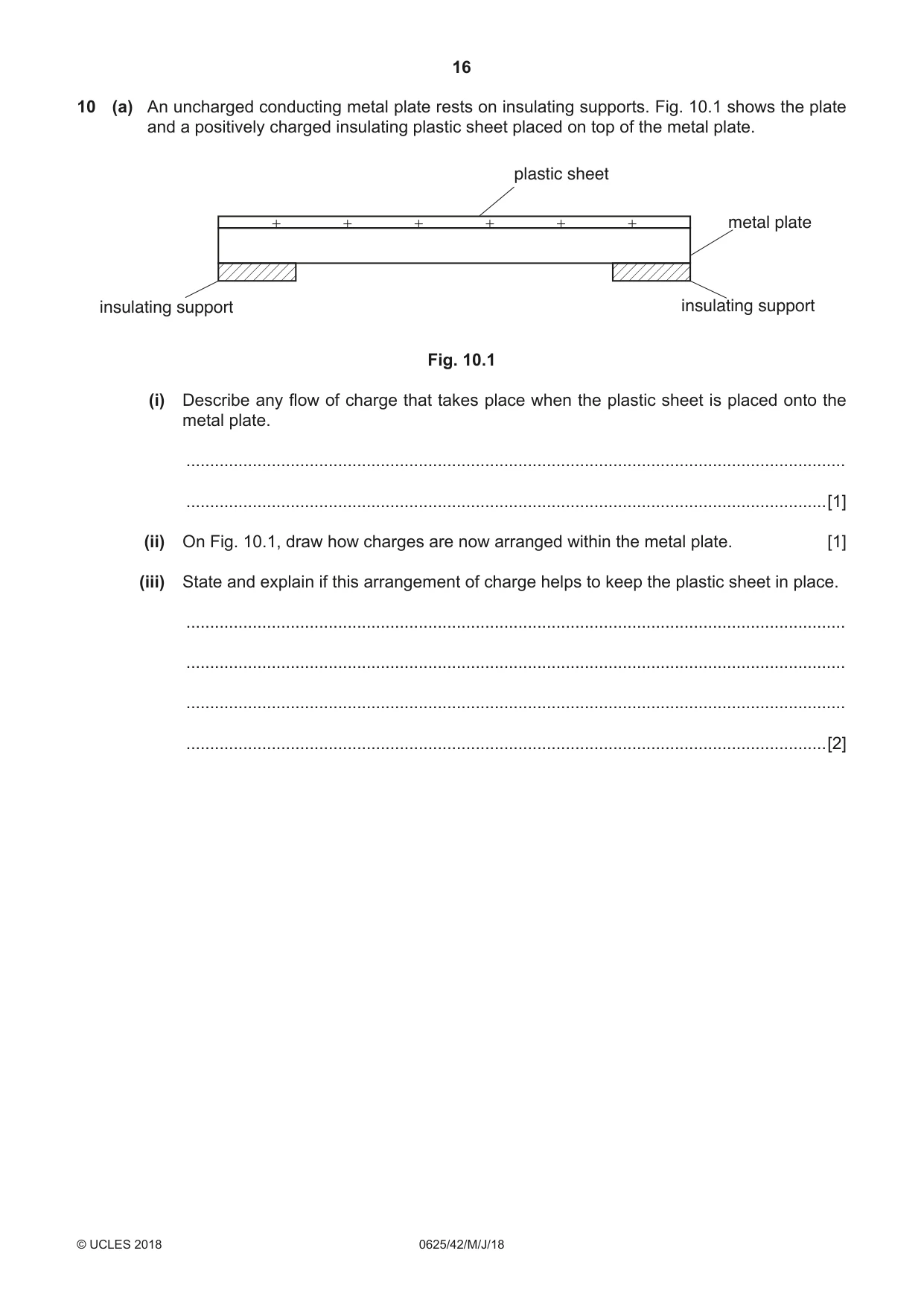 Cambridge IGCSE Physics 0625 2018 May/June Paper 4 · Variant 2 question paper, page 16 of 20
