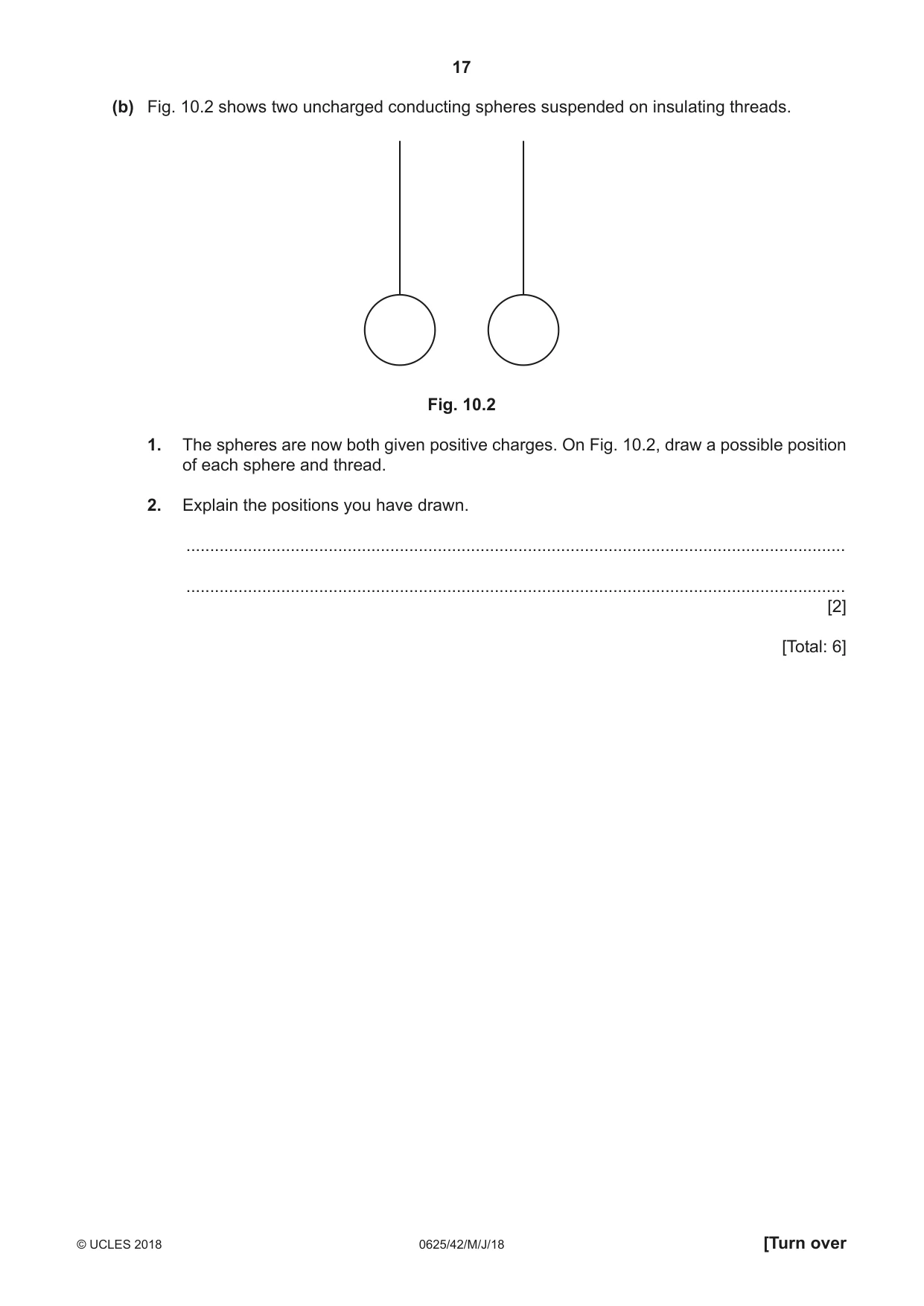 Cambridge IGCSE Physics 0625 2018 May/June Paper 4 · Variant 2 question paper, page 17 of 20