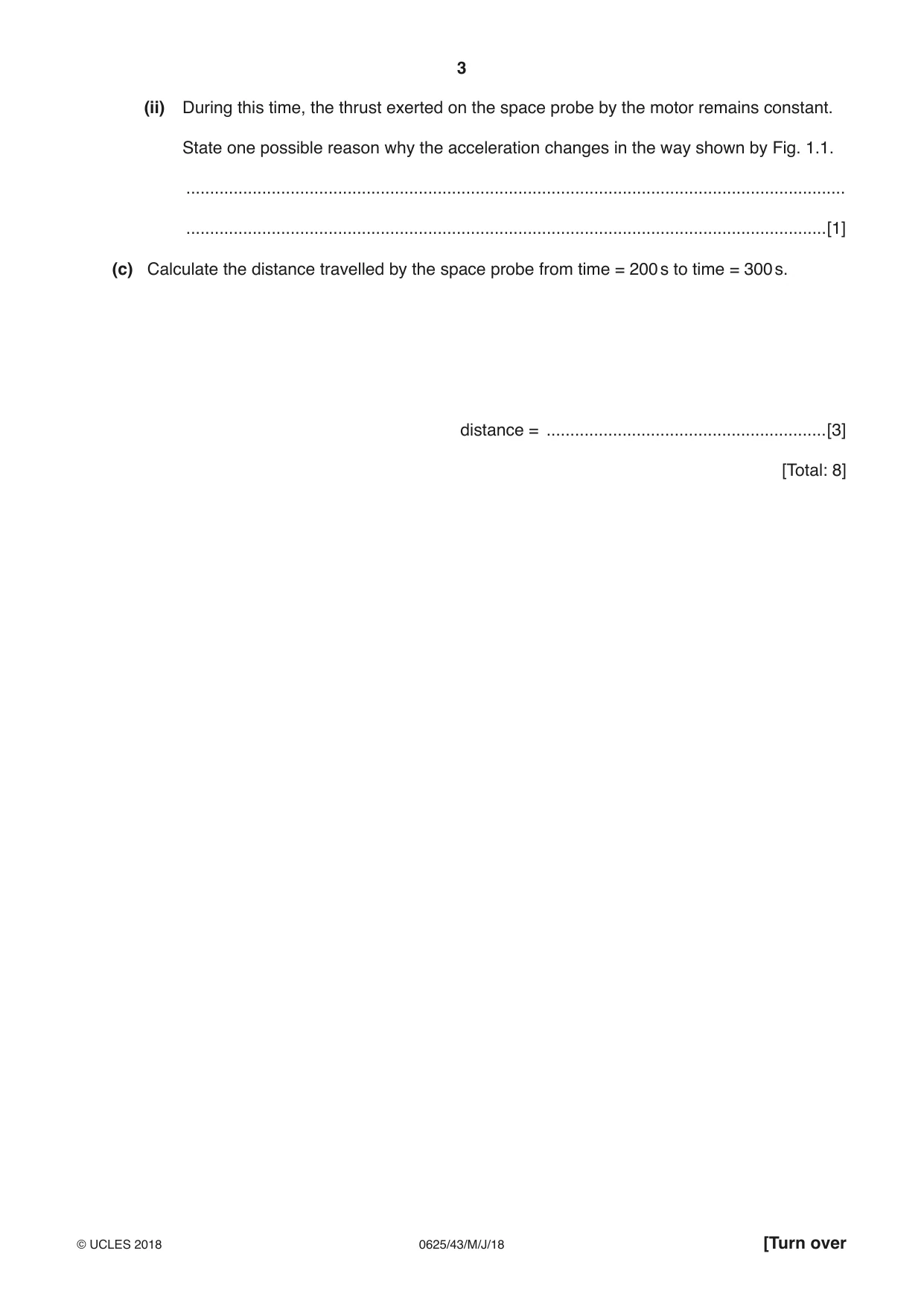 Cambridge IGCSE Physics 0625 2018 May/June Paper 4 · Variant 3 question paper, page 3 of 16