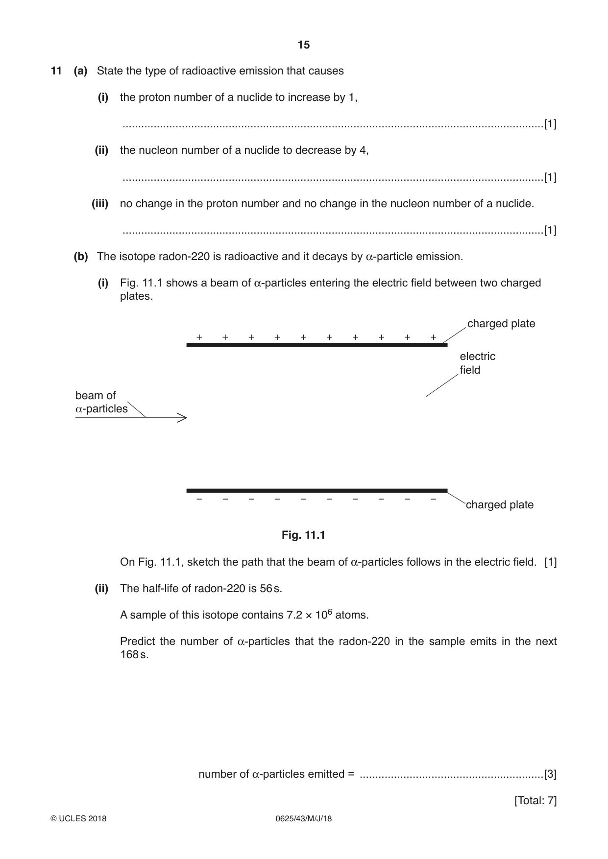 Cambridge IGCSE Physics 0625 2018 May/June Paper 4 · Variant 3 question paper, page 15 of 16