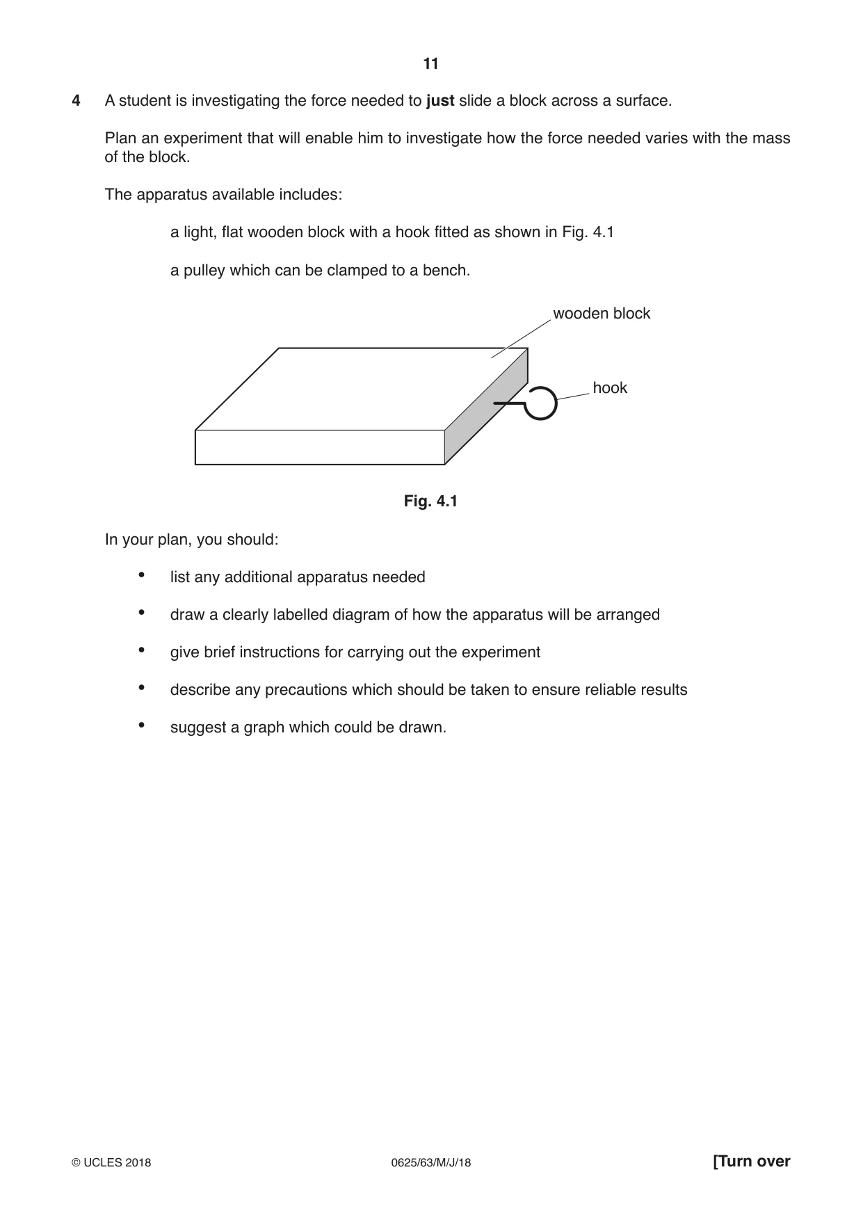 Cambridge IGCSE Physics 0625 2018 May/June Paper 6 · Variant 3 question paper, page 11 of 12