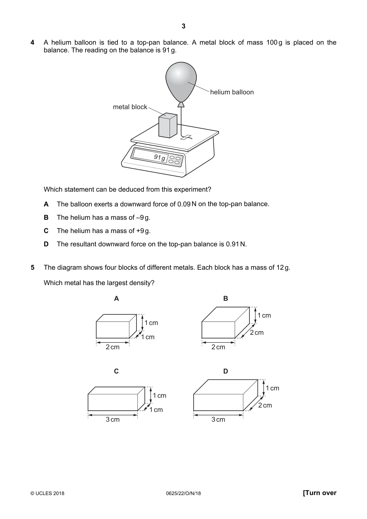 Cambridge IGCSE Physics 0625 2018 Oct/Nov Paper 2 · Variant 2 question paper, page 3 of 16