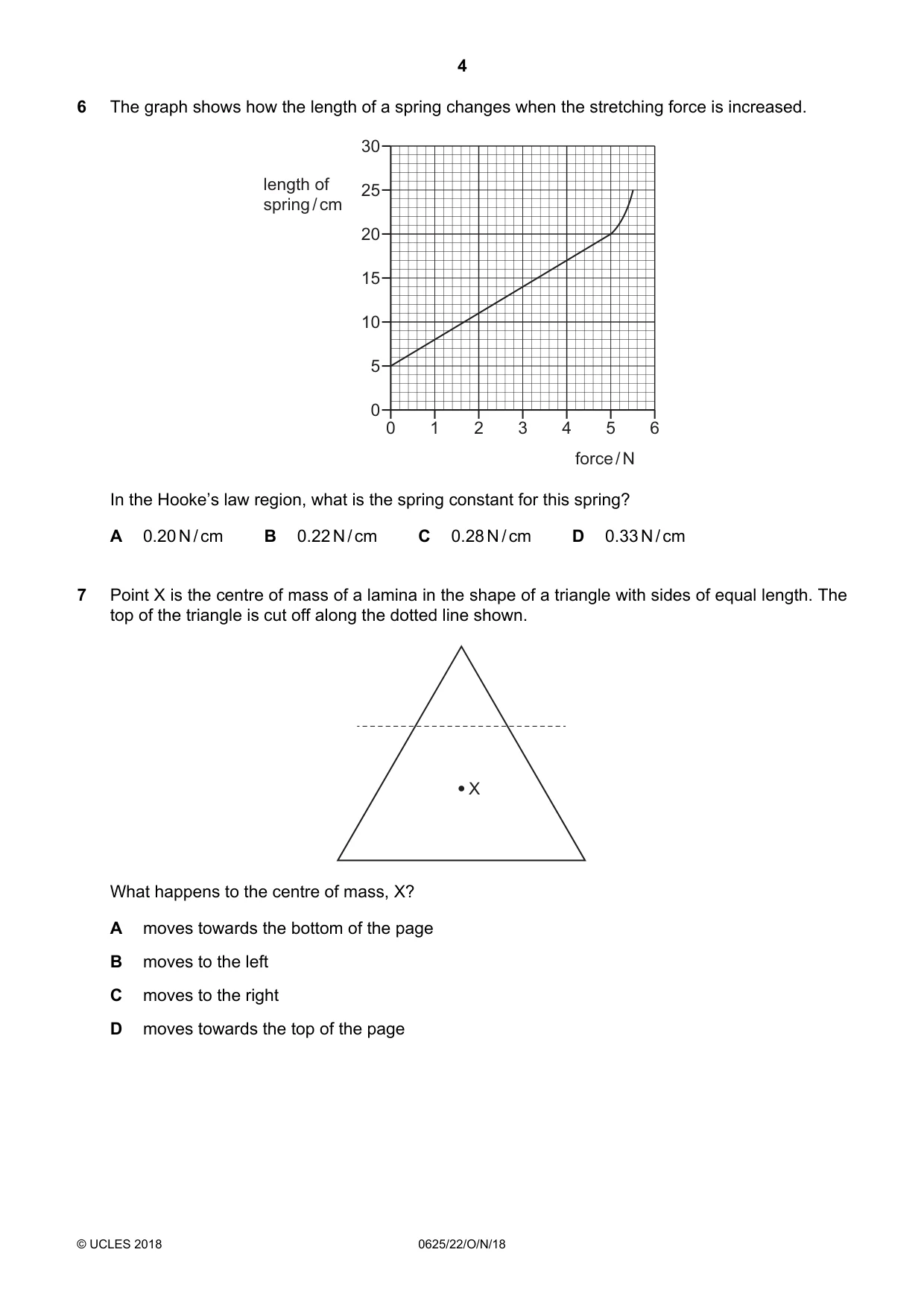 Cambridge IGCSE Physics 0625 2018 Oct/Nov Paper 2 · Variant 2 question paper, page 4 of 16