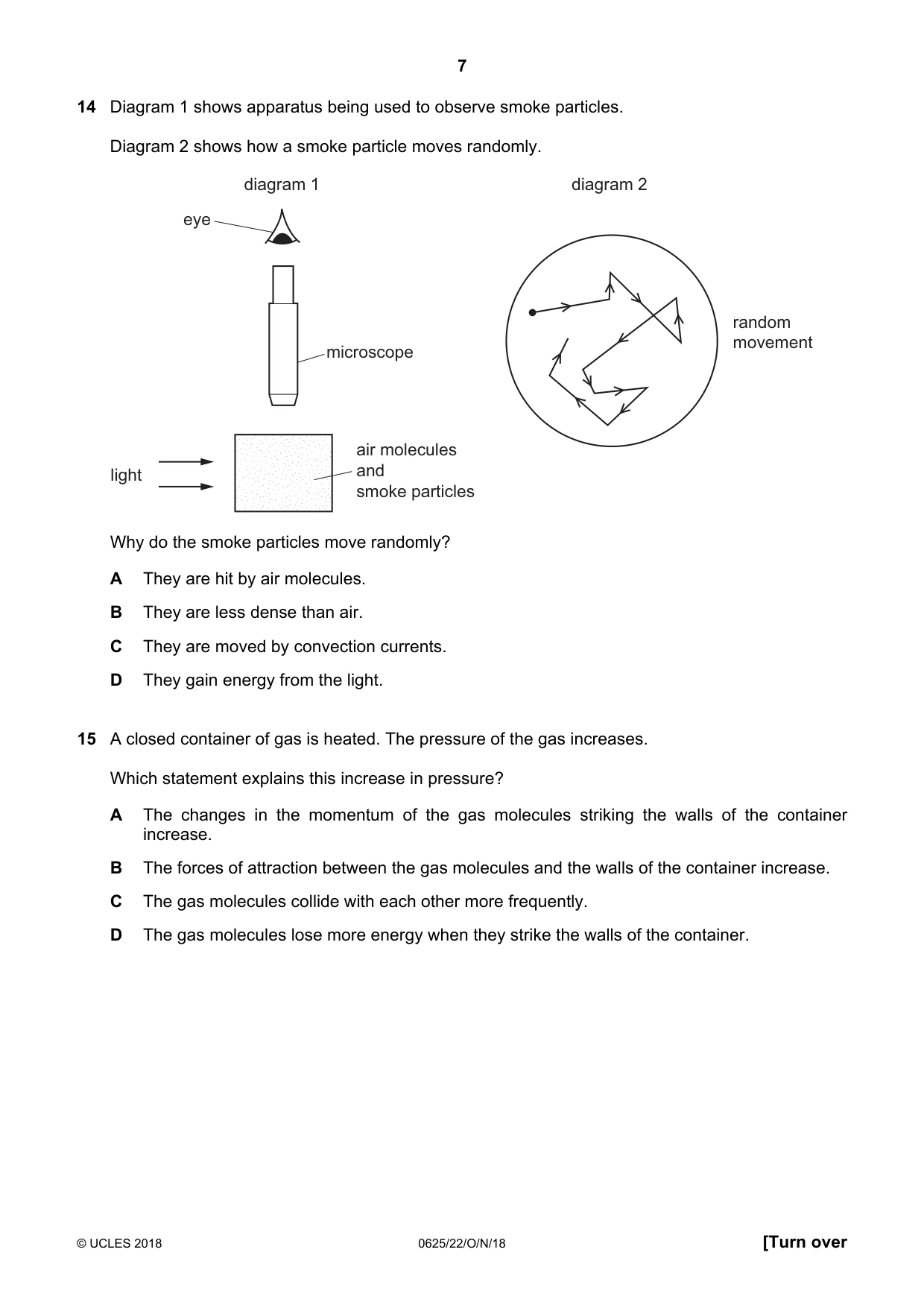 Cambridge IGCSE Physics 0625 2018 Oct/Nov Paper 2 · Variant 2 question paper, page 7 of 16