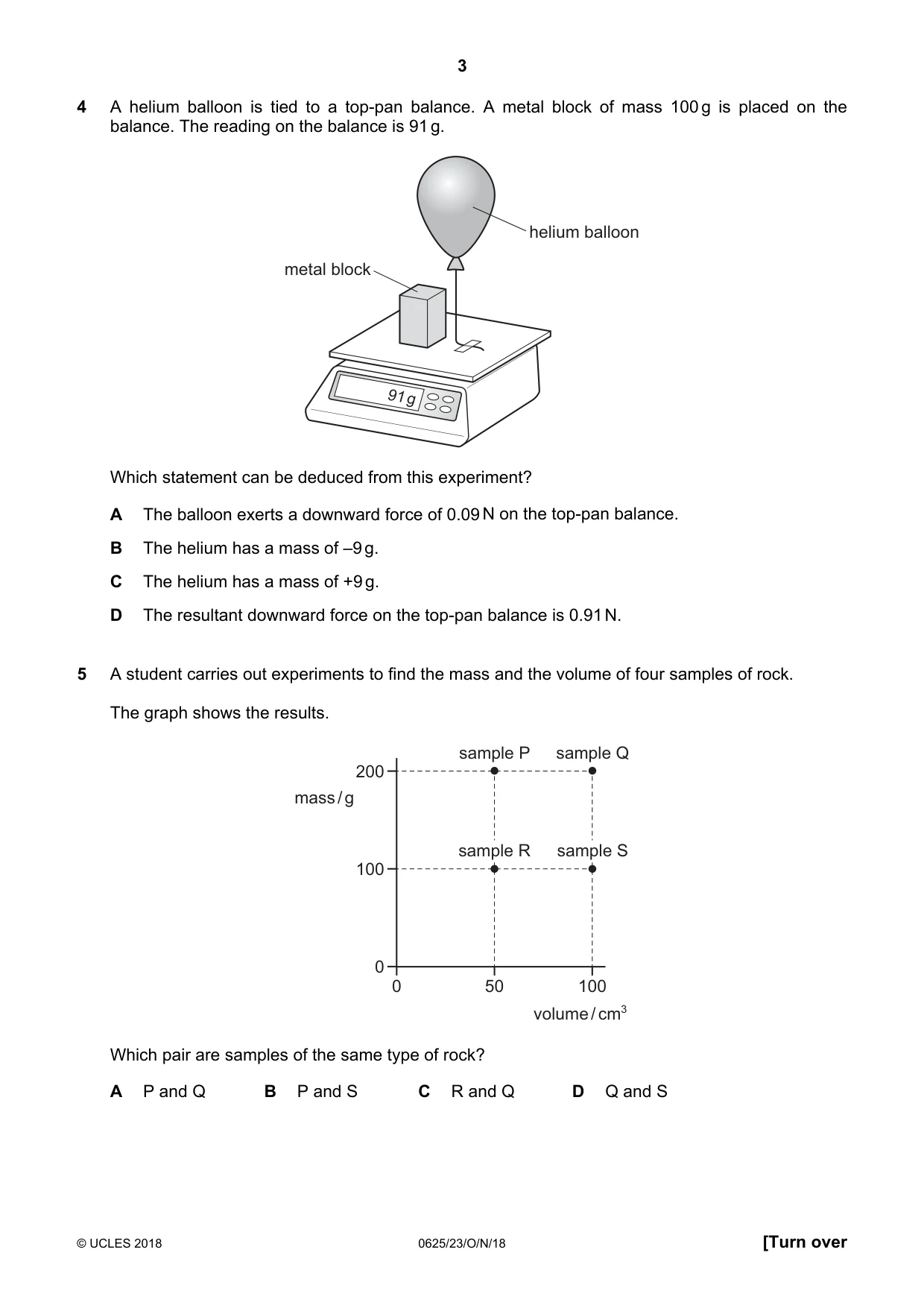 Cambridge IGCSE Physics 0625 2018 Oct/Nov Paper 2 · Variant 3 question paper, page 3 of 16