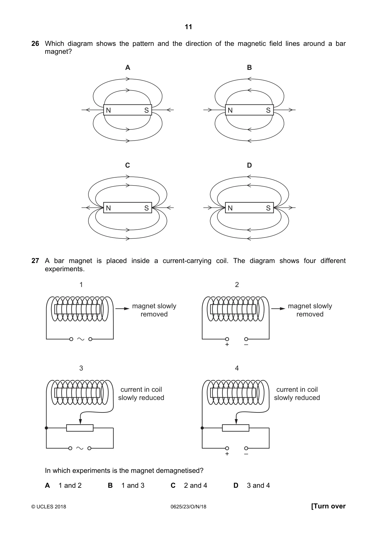 Cambridge IGCSE Physics 0625 2018 Oct/Nov Paper 2 · Variant 3 question paper, page 11 of 16