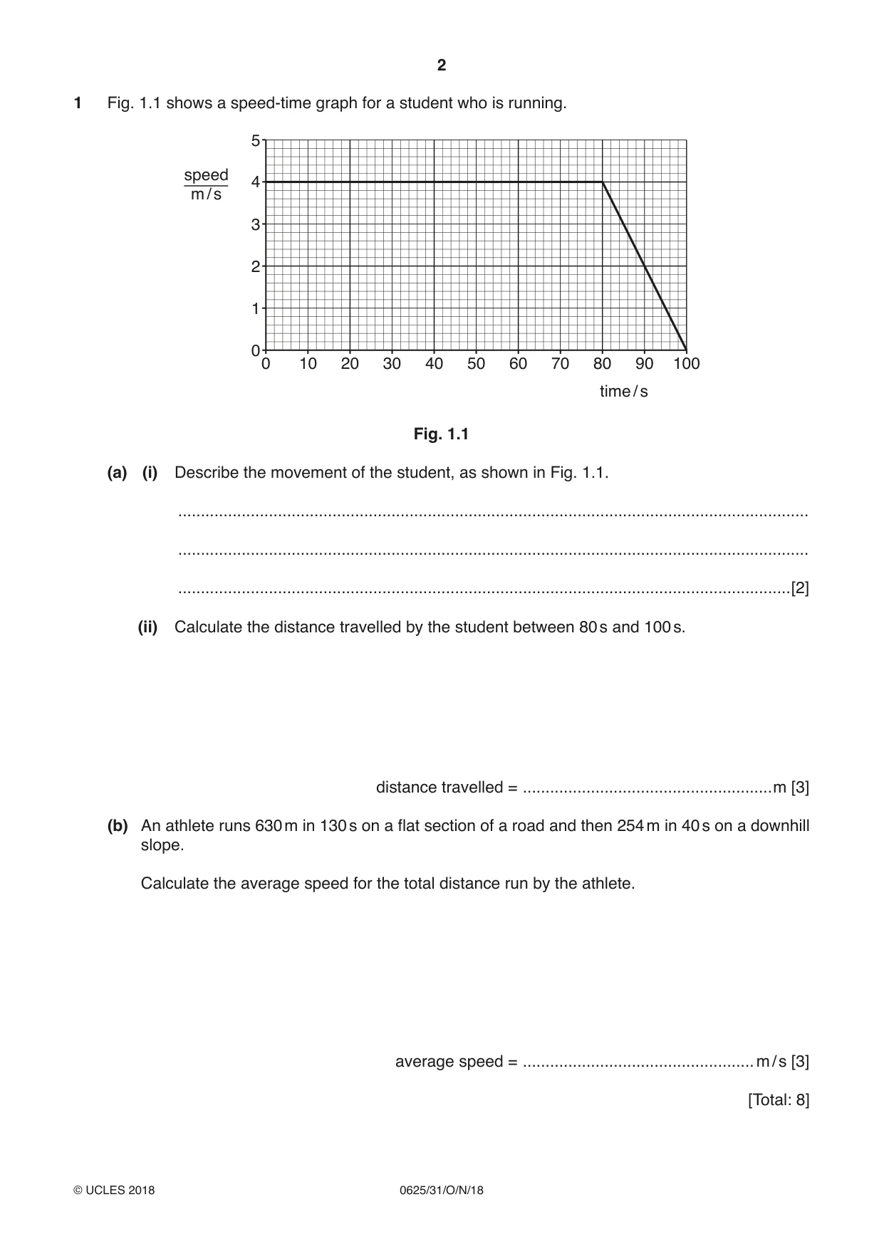 Cambridge IGCSE Physics 0625 2018 Oct/Nov Paper 3 · Variant 1 question paper, page 2 of 16