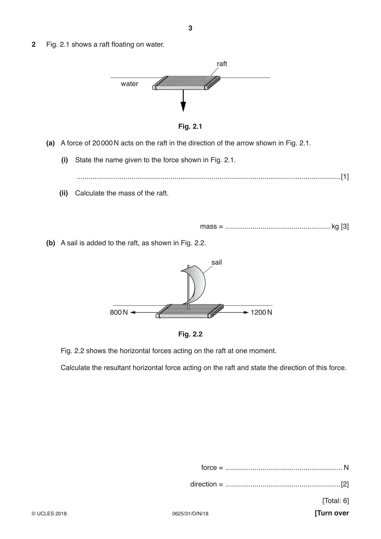 Cambridge IGCSE Physics 0625 2018 Oct/Nov Paper 3 · Variant 1 question paper, page 3 of 16